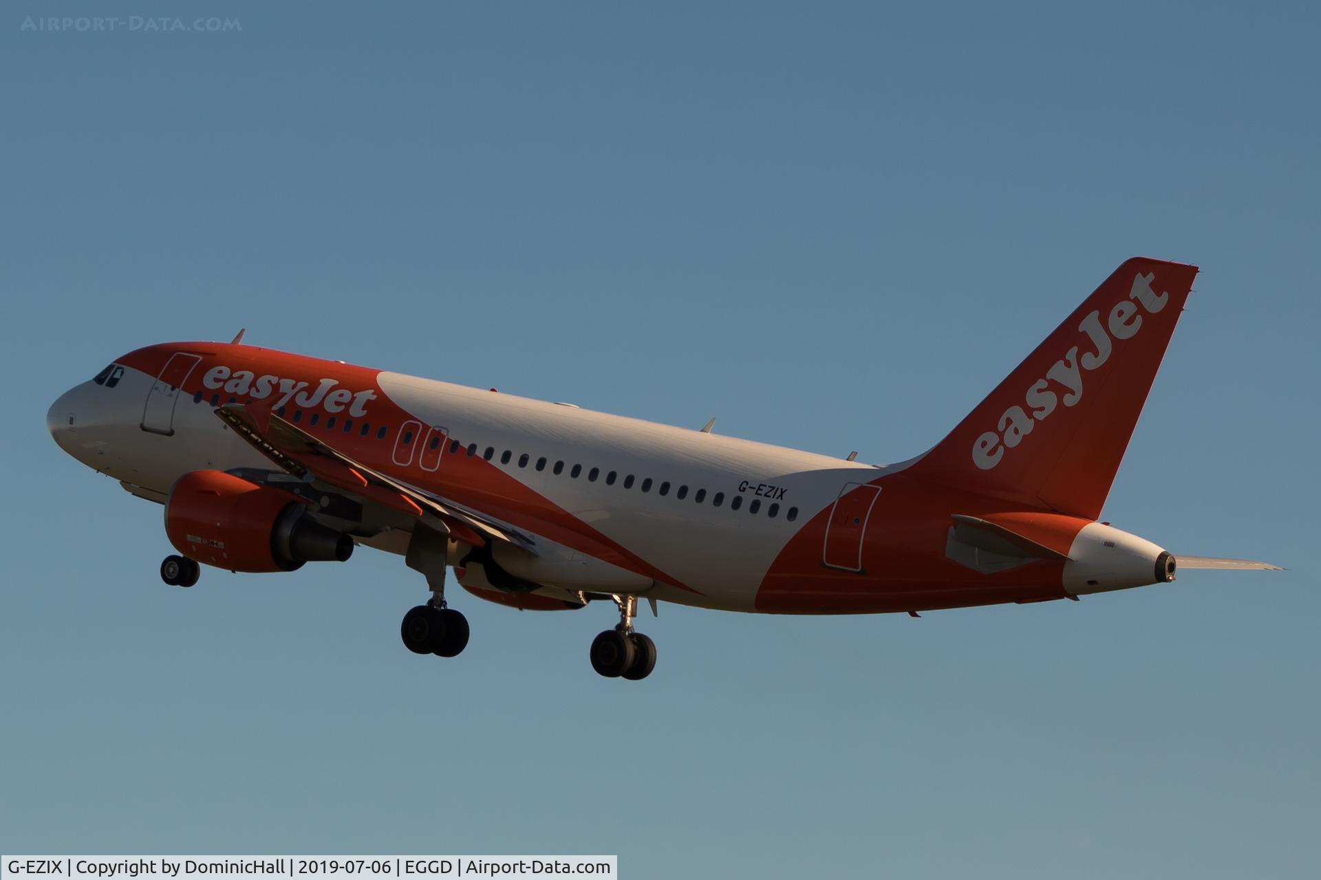G-EZIX, 2005 Airbus A319-111 C/N 2605, Early morning Departure from RWY 27