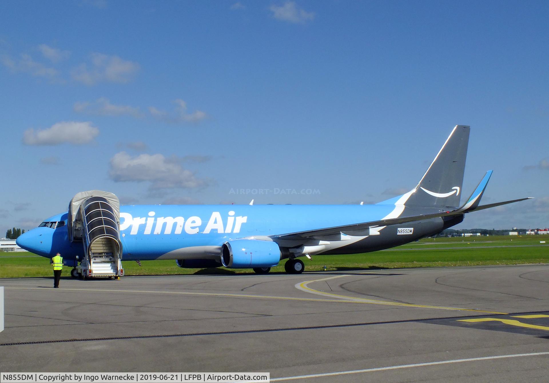 N855DM, 2004 Boeing 737-83N C/N 32663, Boeing 737-83N freighter of (Amazon) Prime Air at the Aerosalon 2019, Paris