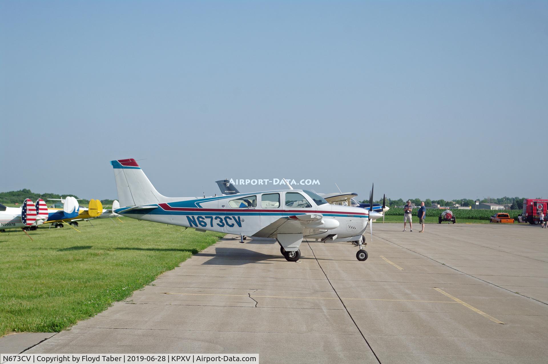 N673CV, 1977 Beech F33A Bonanza C/N CE-738, Visitor at the Ercoupe owners convention