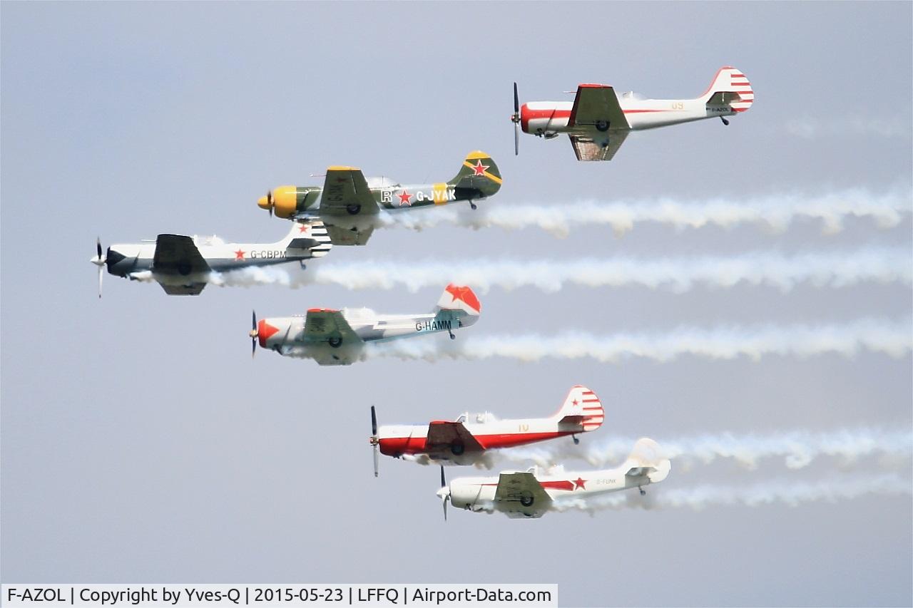 F-AZOL, 1977 Yakovlev Yak-50 C/N 77-1009, Yakovlev YAK-50, On display, La Ferté-Alais airfield (LFFQ) Airshow 2015
