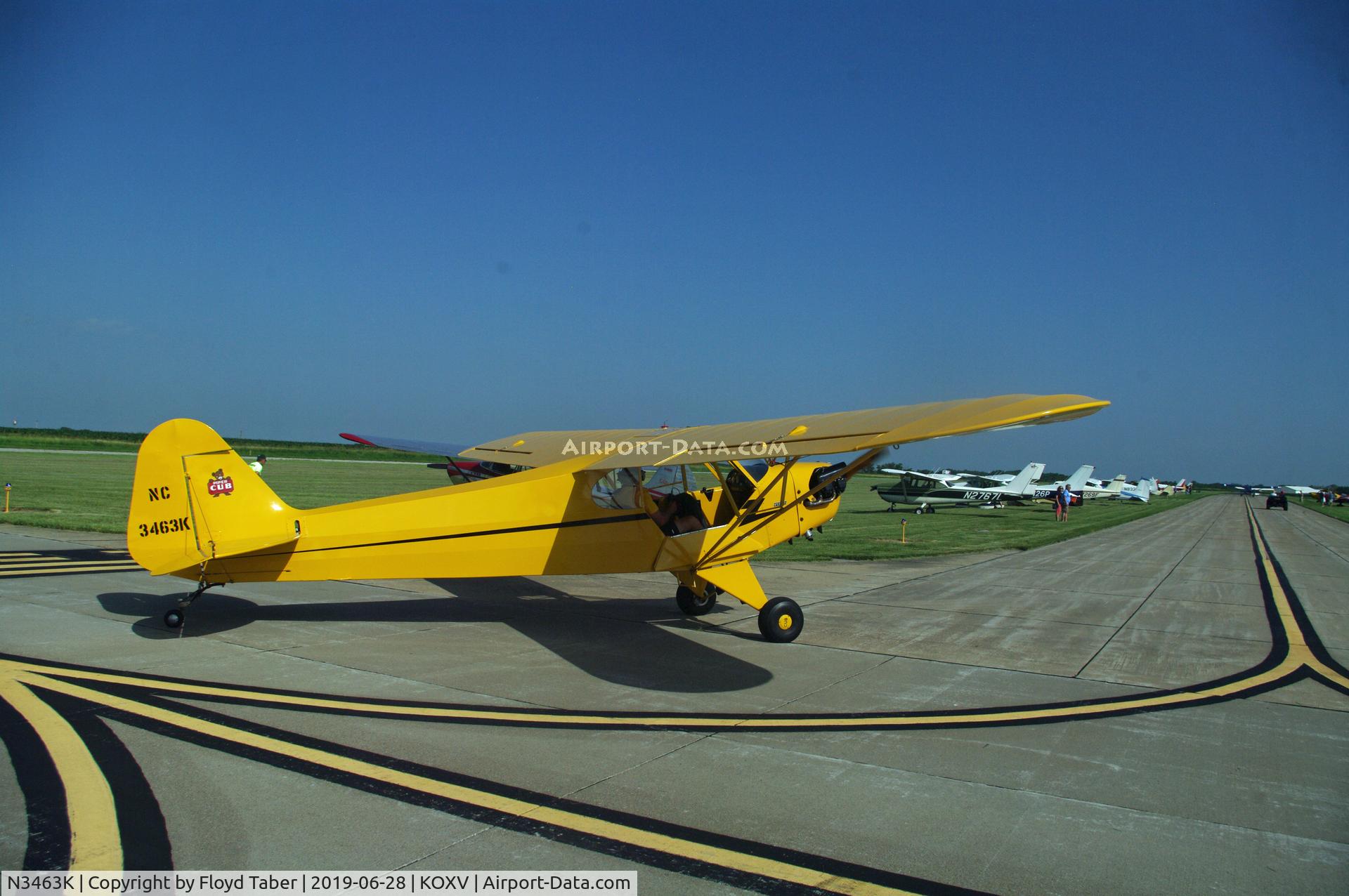 N3463K, 1946 Piper J3C-65 Cub Cub C/N 22156, Visitor at the Ercoupe owners convention