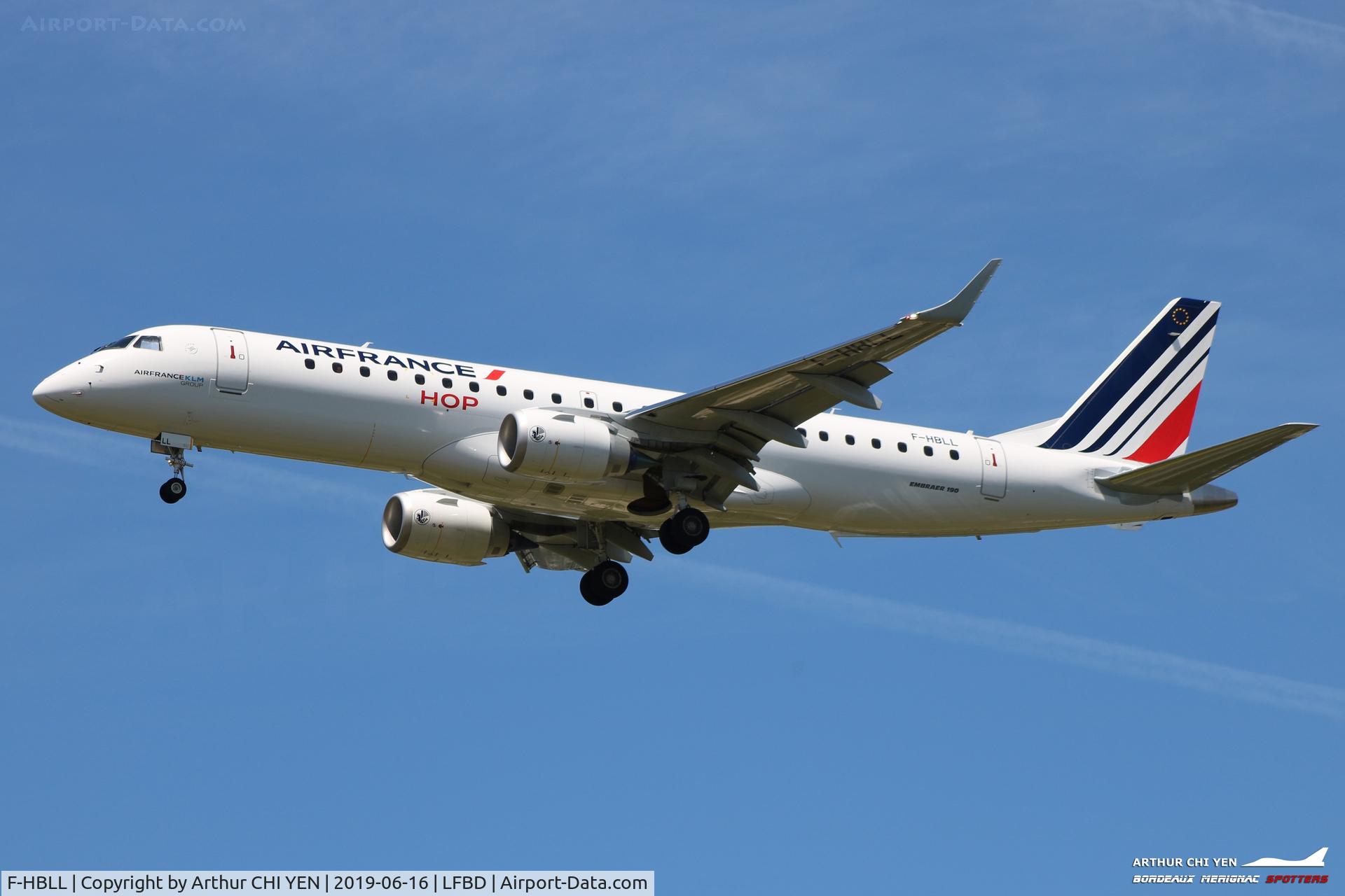 F-HBLL, 2019 Embraer ERJ190-100STD C/N 19000767, Hop Air France new livery. 
Flight A53213 from Rome on final 23.
