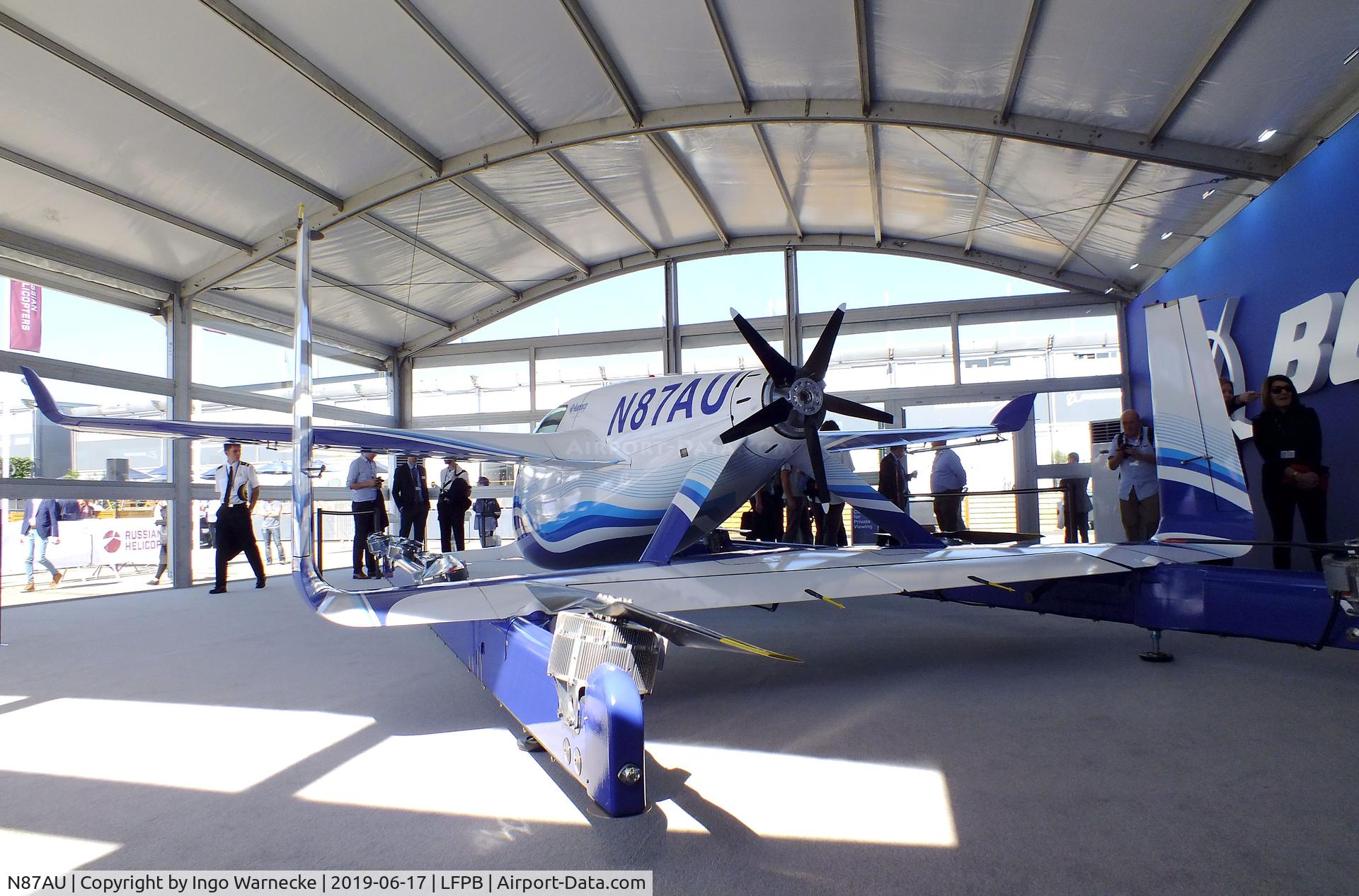N87AU, 2018 Aurora Flight Sciences Pegasus C/N AU-087, Aurora Flight Sciences Pegasus / Boeing PAV (Passenger Air Vehicle) with 9 electric motors at the Aerosalon 2019, Paris