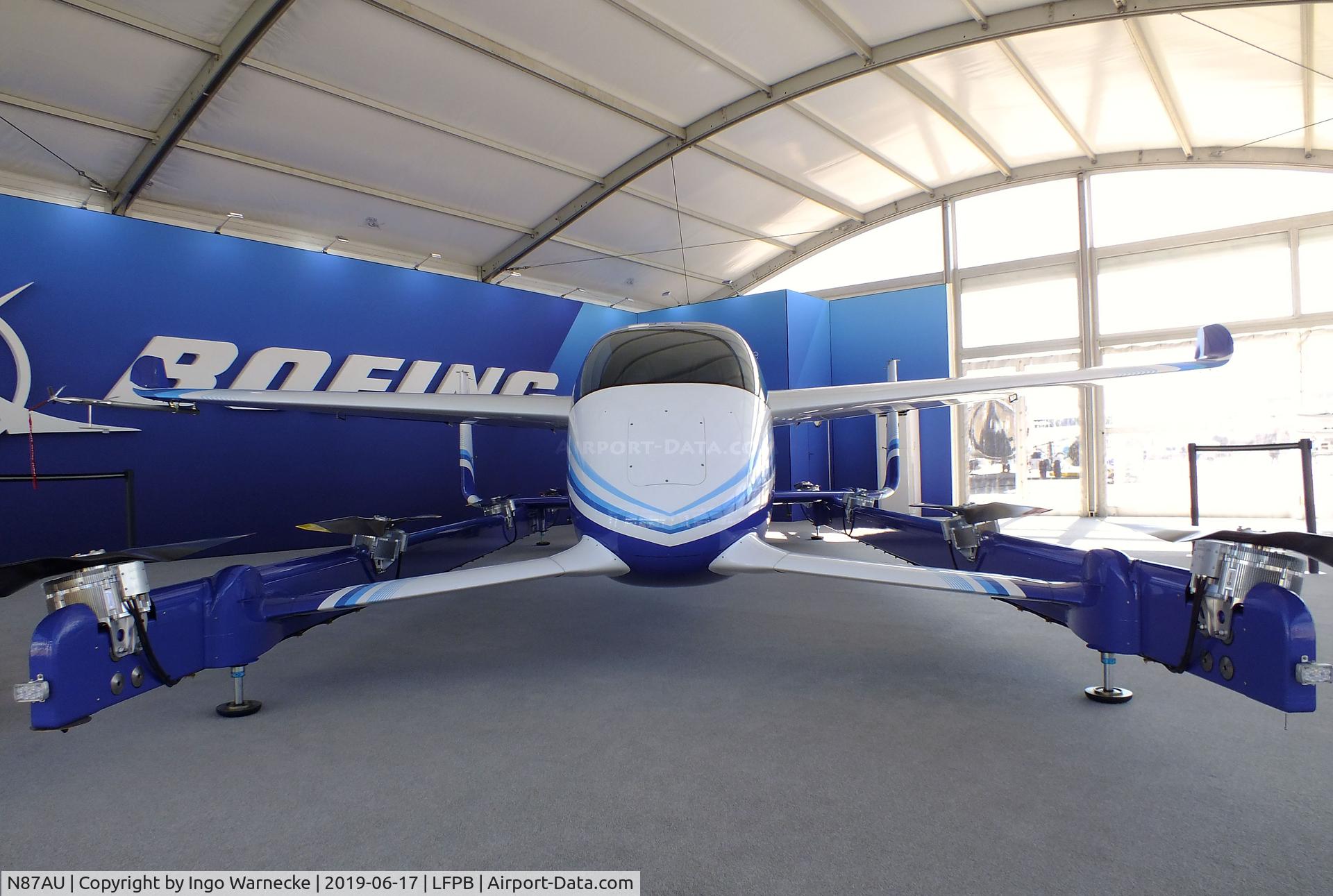 N87AU, 2018 Aurora Flight Sciences Pegasus C/N AU-087, Aurora Flight Sciences Pegasus / Boeing PAV (Passenger Air Vehicle) with 9 electric motors at the Aerosalon 2019, Paris
