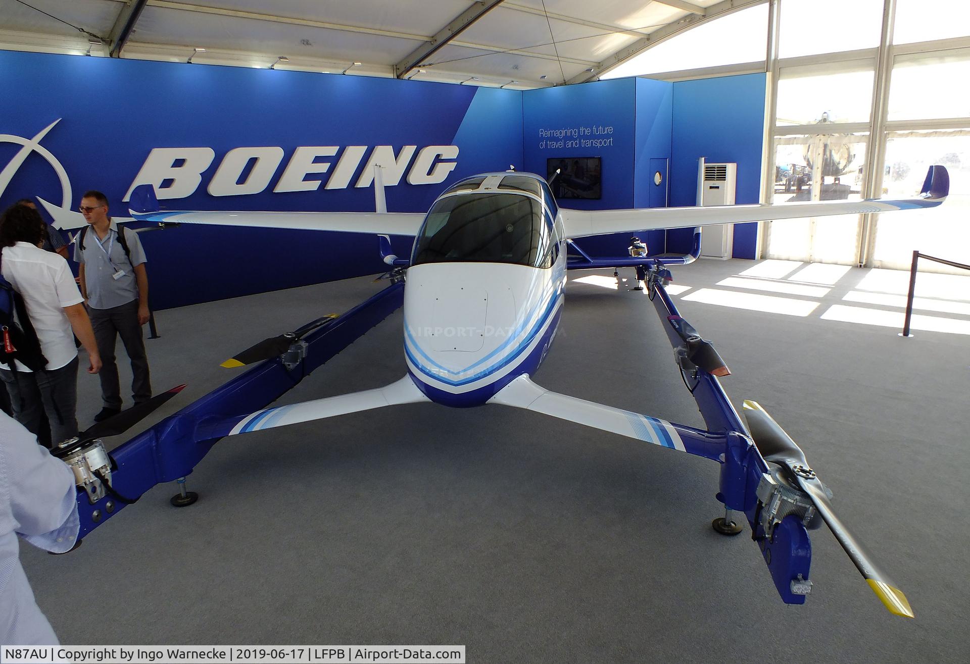N87AU, 2018 Aurora Flight Sciences Pegasus C/N AU-087, Aurora Flight Sciences Pegasus / Boeing PAV (Passenger Air Vehicle) with 9 electric motors at the Aerosalon 2019, Paris