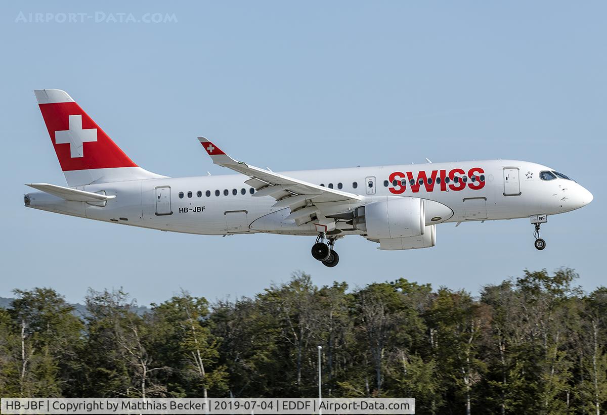 HB-JBF, 2017 Bombardier CSeries CS100 (BD-500-1A10) C/N 50015, HB-JBF
