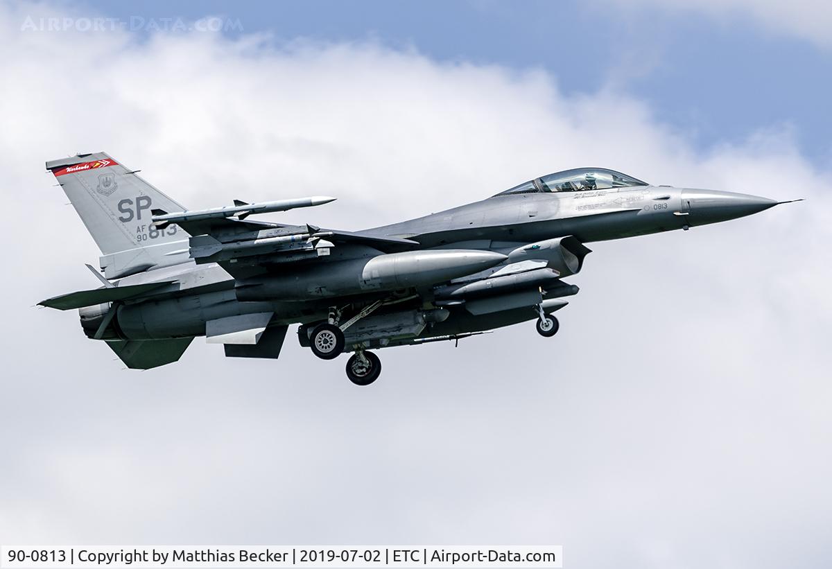90-0813, 1990 General Dynamics F-16CG Night Falcon C/N CC-13, 90-0813