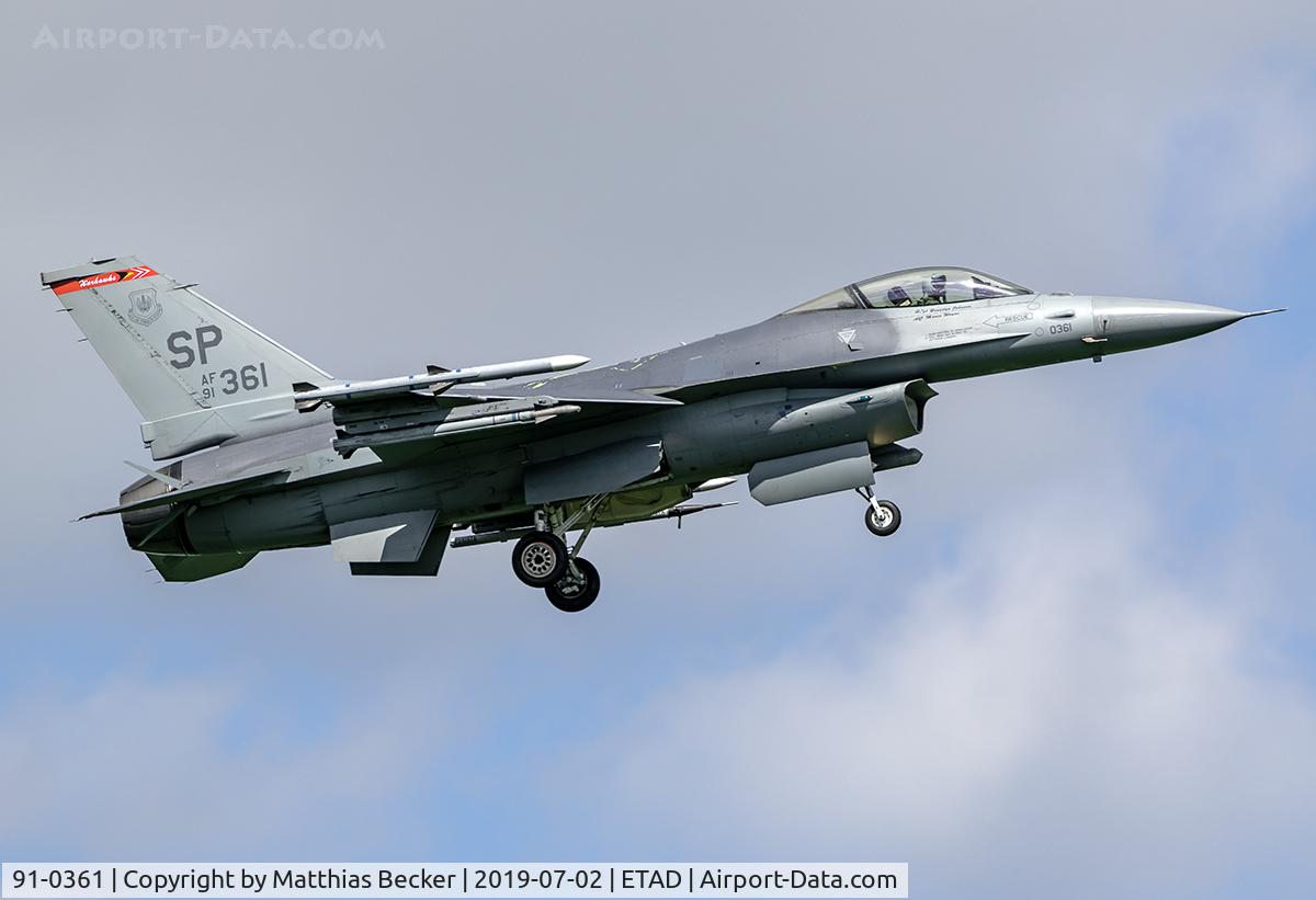 91-0361, 1991 General Dynamics F-16CJ Fighting Falcon C/N CC-59, 91-0361