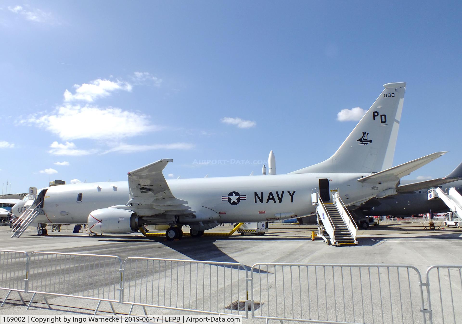 169002, 2015 Boeing P-8A Poseidon C/N 44943, Boeing P-8A Poseidon of the US Navy at the Aerosalon 2019, Paris