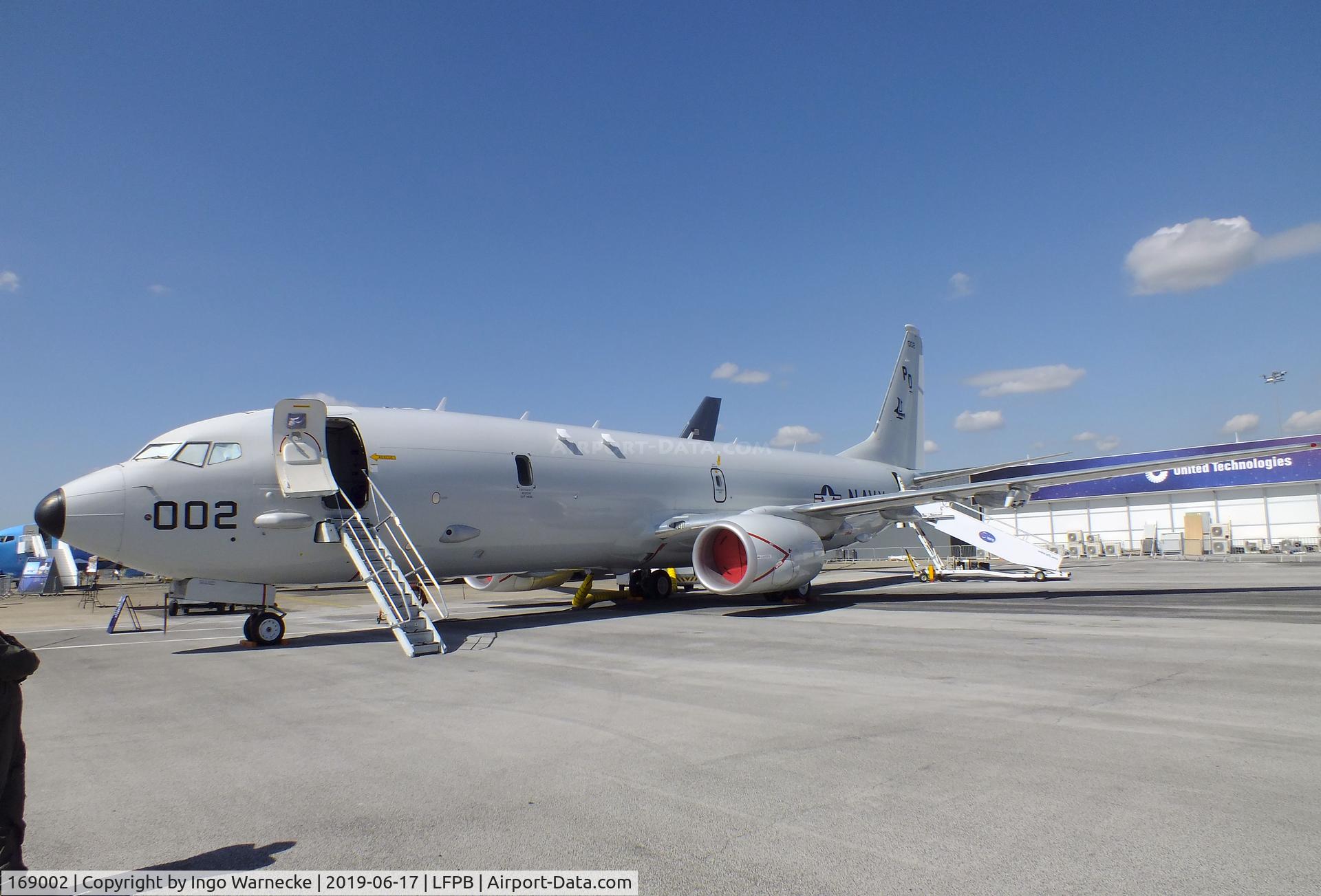 169002, 2015 Boeing P-8A Poseidon C/N 44943, Boeing P-8A Poseidon of the US Navy at the Aerosalon 2019, Paris