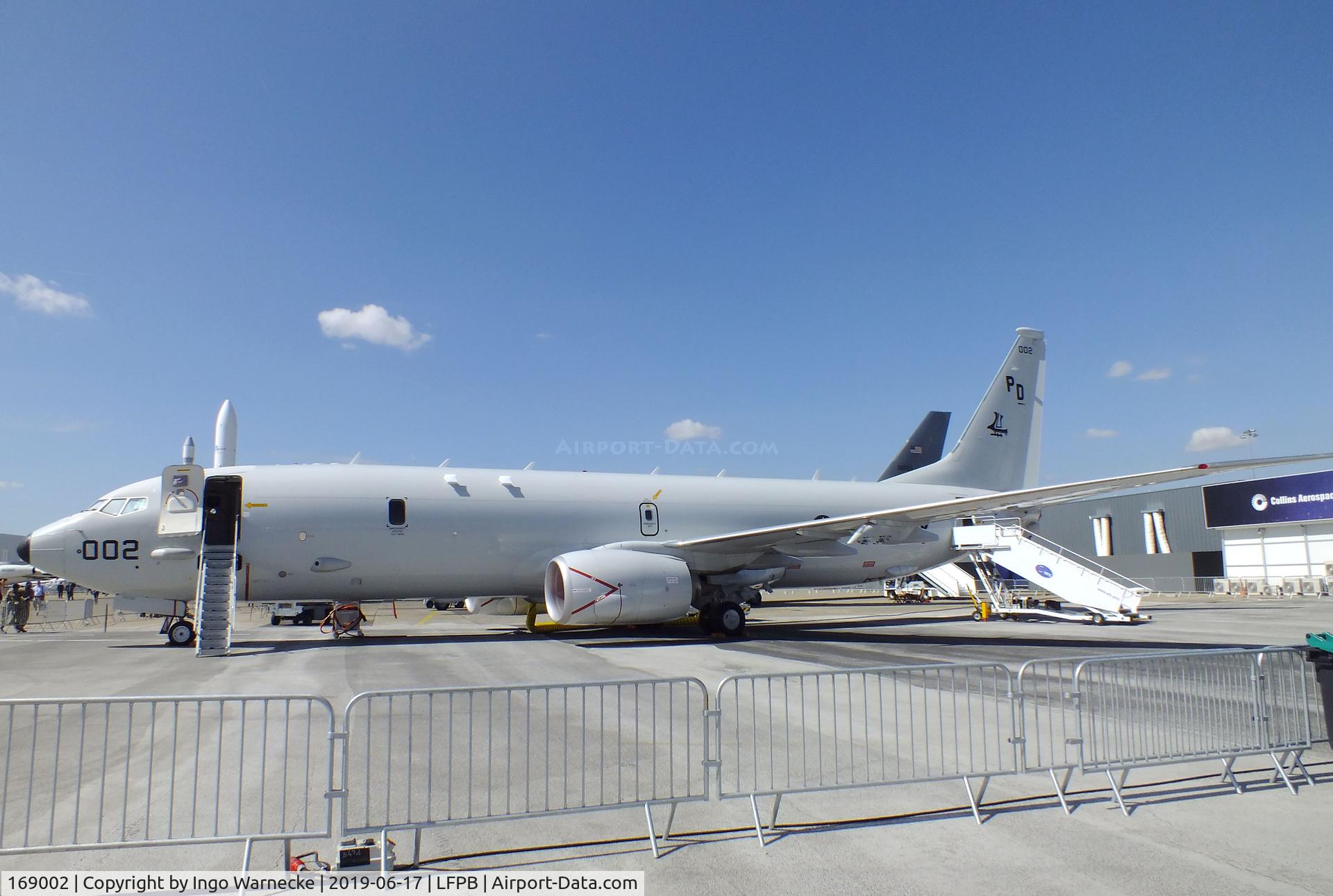 169002, 2015 Boeing P-8A Poseidon C/N 44943, Boeing P-8A Poseidon of the US Navy at the Aerosalon 2019, Paris