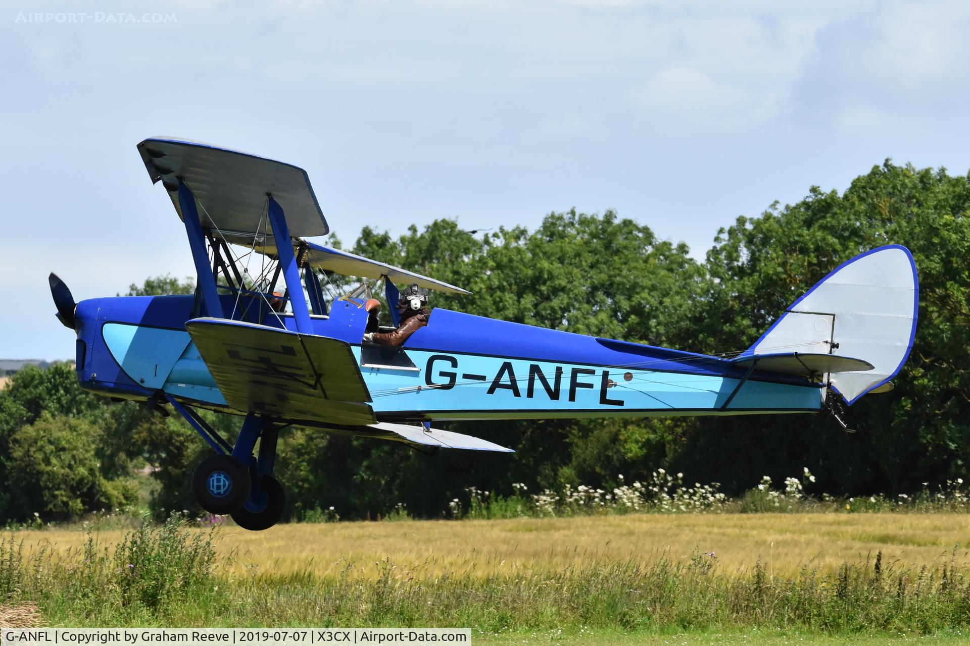 G-ANFL, 1941 De Havilland DH-82A Tiger Moth II C/N 84617, Landing at Northrepps.