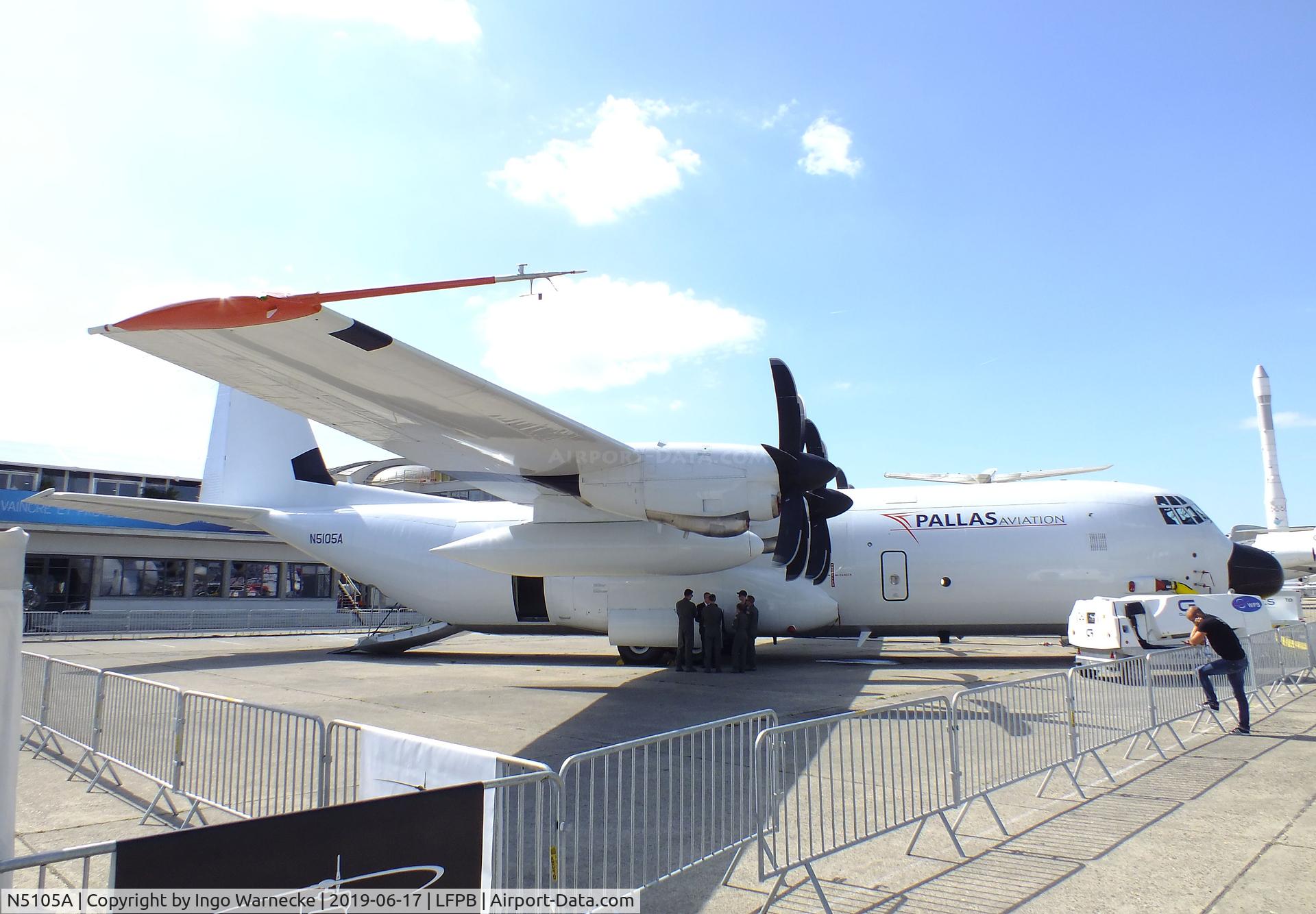 N5105A, 2017 Lockheed Martin LM-100J C/N 382-5824, Lockheed Martin LM-100J of Pallas Aviation at the Aerosalon 2019, Paris