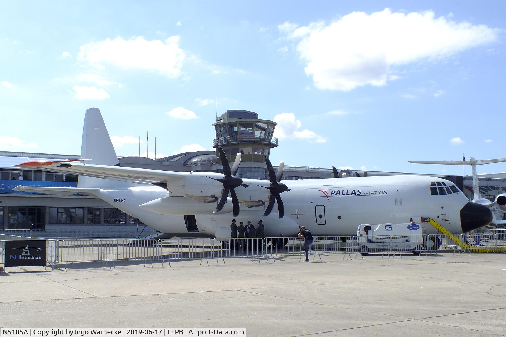 N5105A, 2017 Lockheed Martin LM-100J C/N 382-5824, Lockheed Martin LM-100J of Pallas Aviation at the Aerosalon 2019, Paris