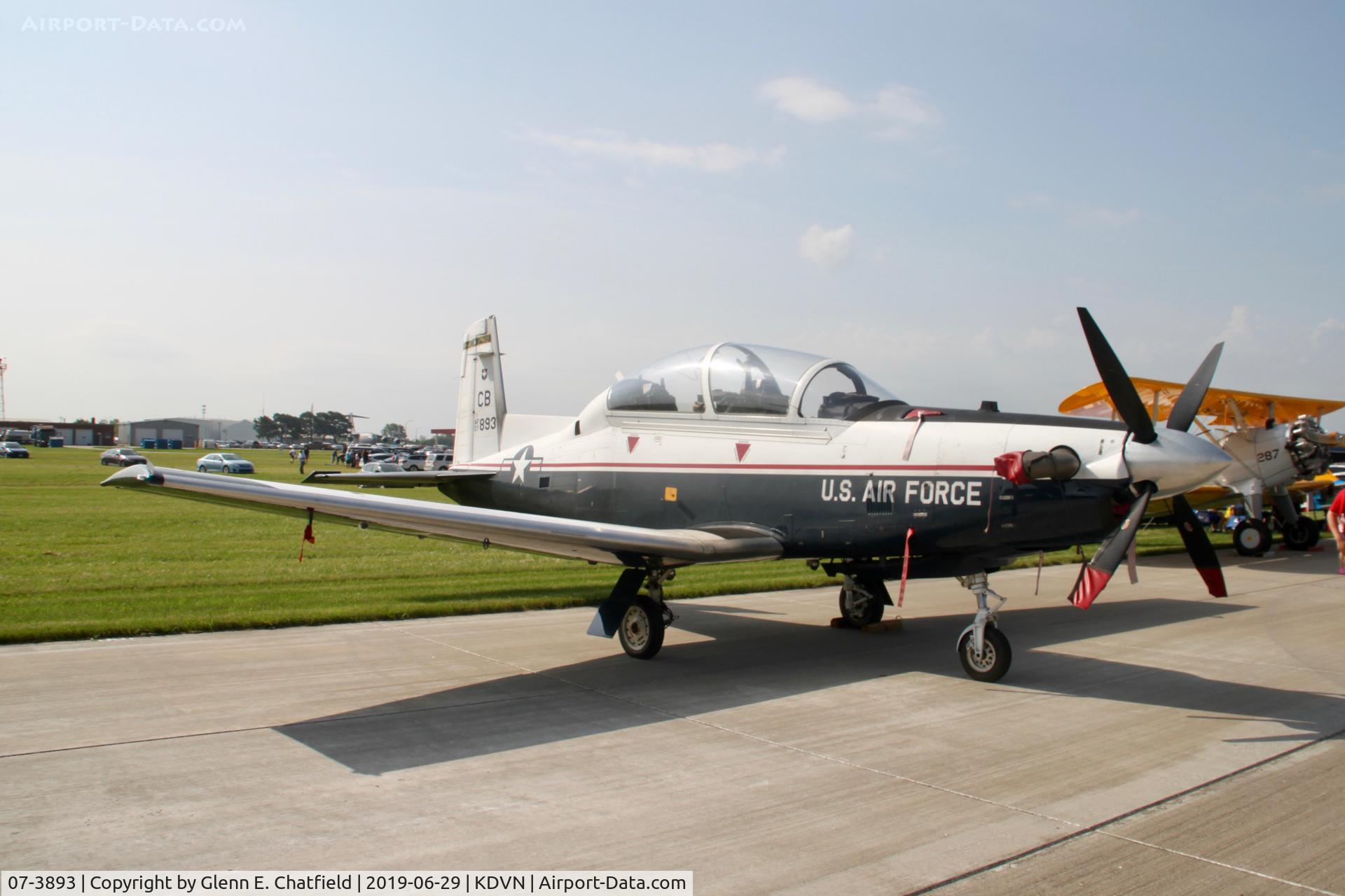 07-3893, 2007 Raytheon T-6A Texan II C/N PT-448, At the Quad Cities Air Show