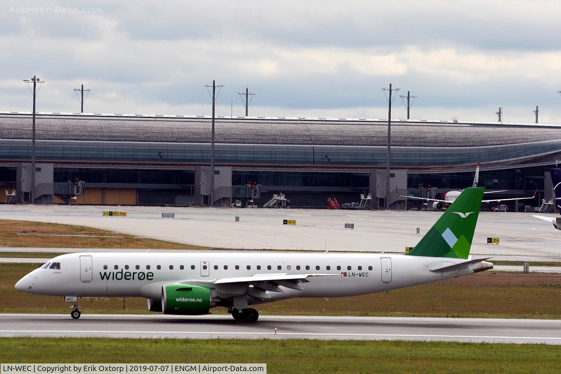 LN-WEC, 2018 Embraer 190-E2 (ERJ-190-300) C/N 19020011, LN-WEC landed rw 01L