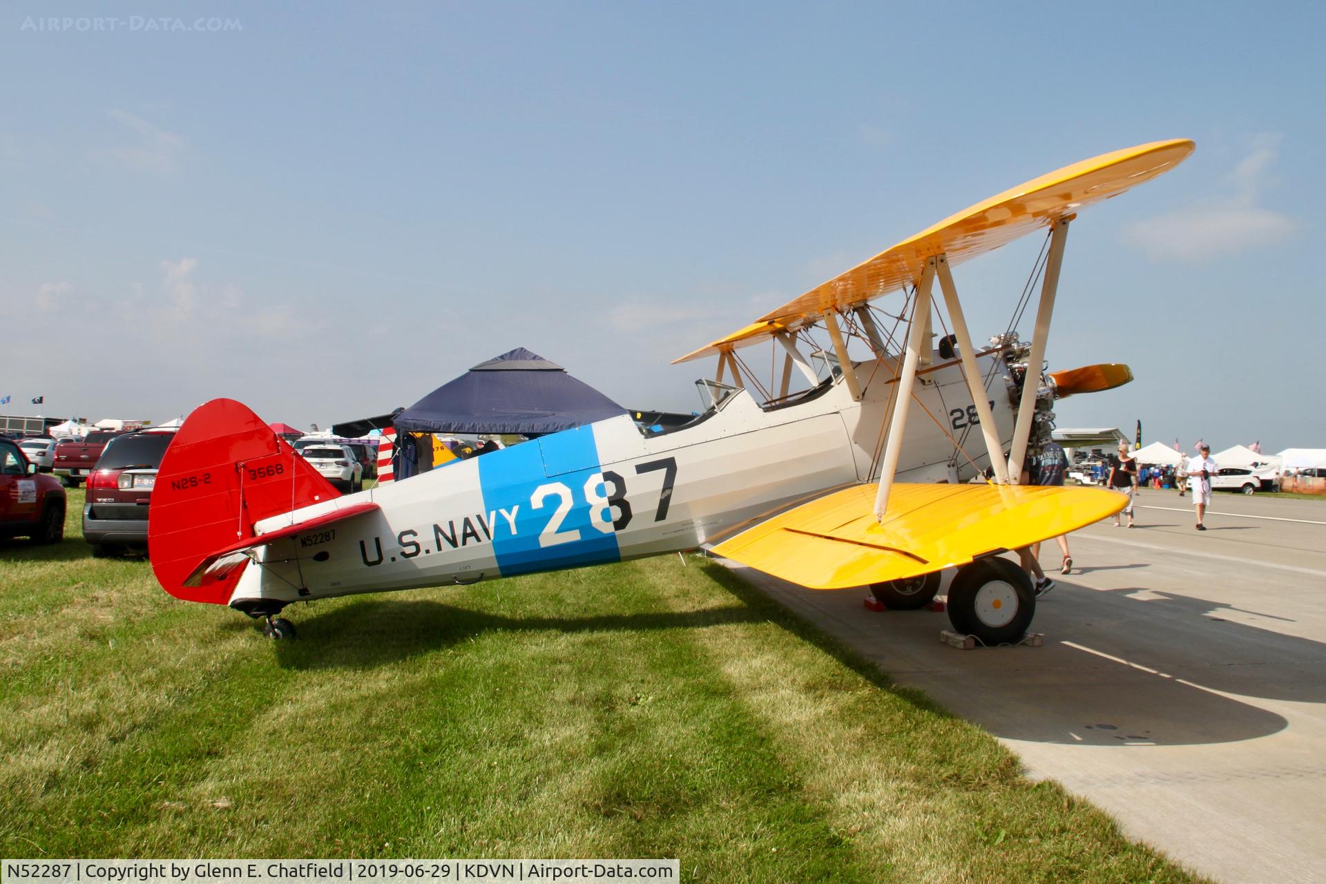N52287, 1941 Boeing B75N1 C/N 75-1345, N2S-2 3568 at the Quad Cities Air Show