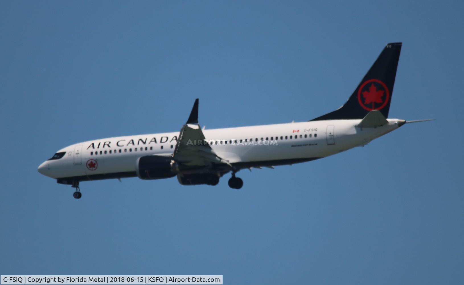 C-FSIQ, 2018 Boeing 737-8 MAX C/N 61216, SFO spotting