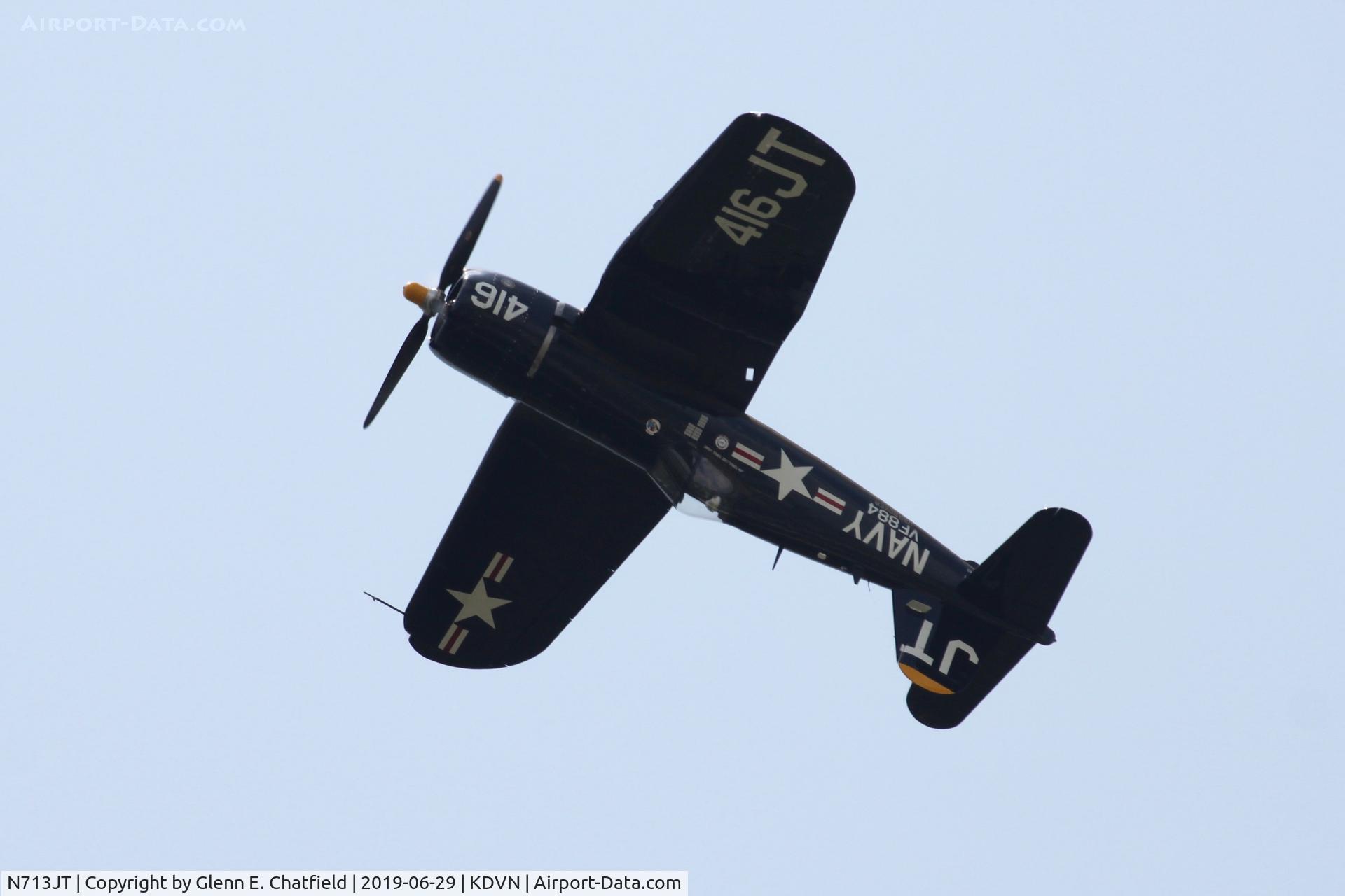 N713JT, 1945 Vought F4U-4B Corsair C/N 97143, At the Quad Cities Air Show