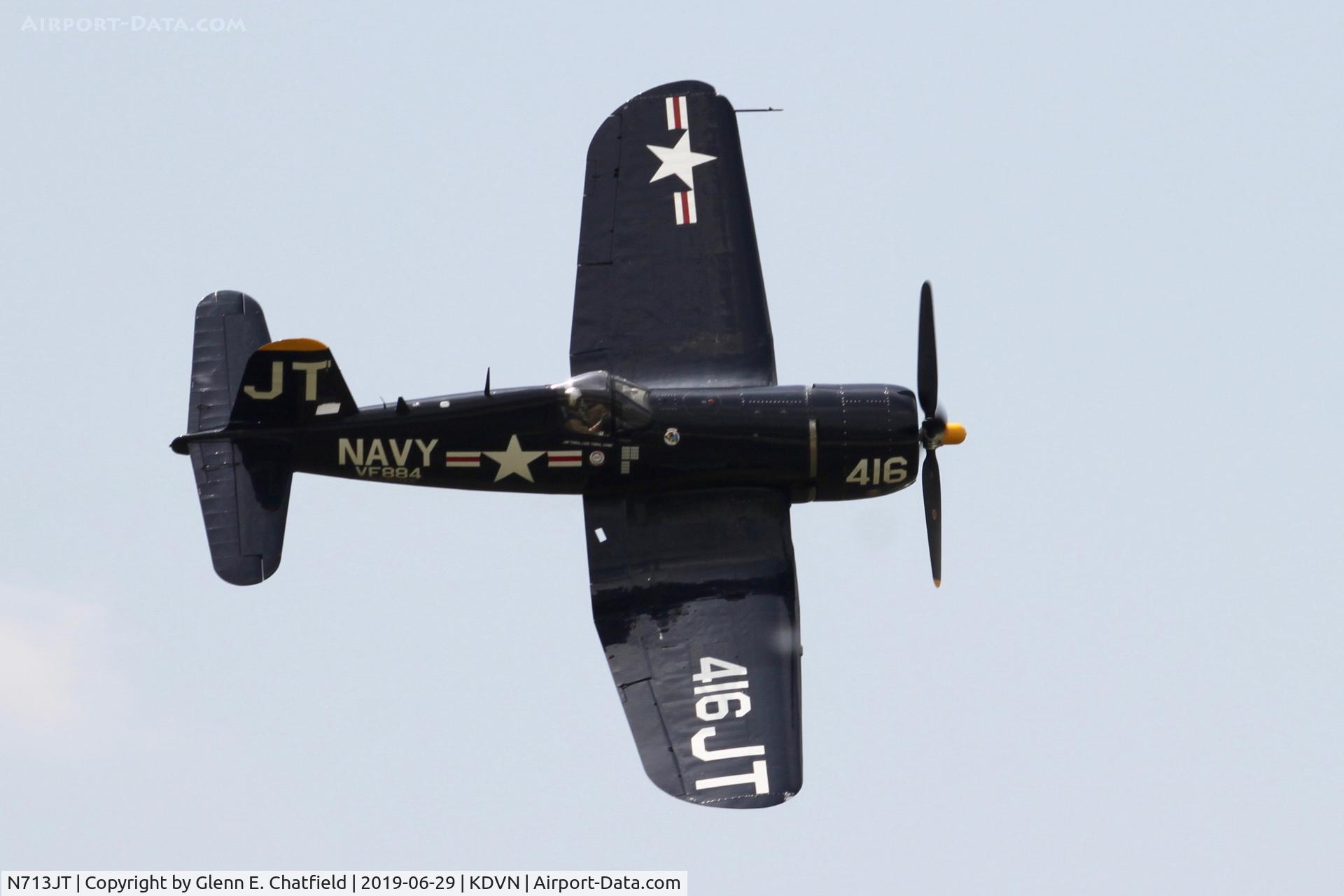 N713JT, 1945 Vought F4U-4B Corsair C/N 97143, At the Quad Cities Air Show