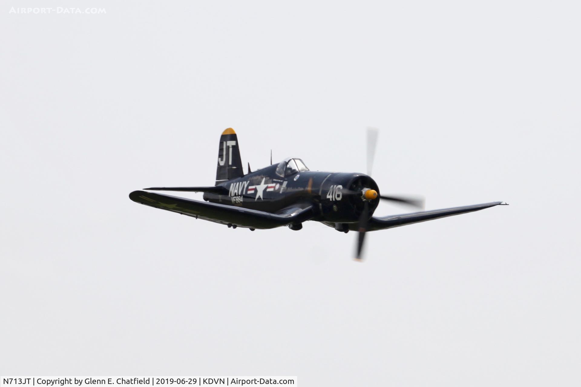 N713JT, 1945 Vought F4U-4B Corsair C/N 97143, At the Quad Cities Air Show