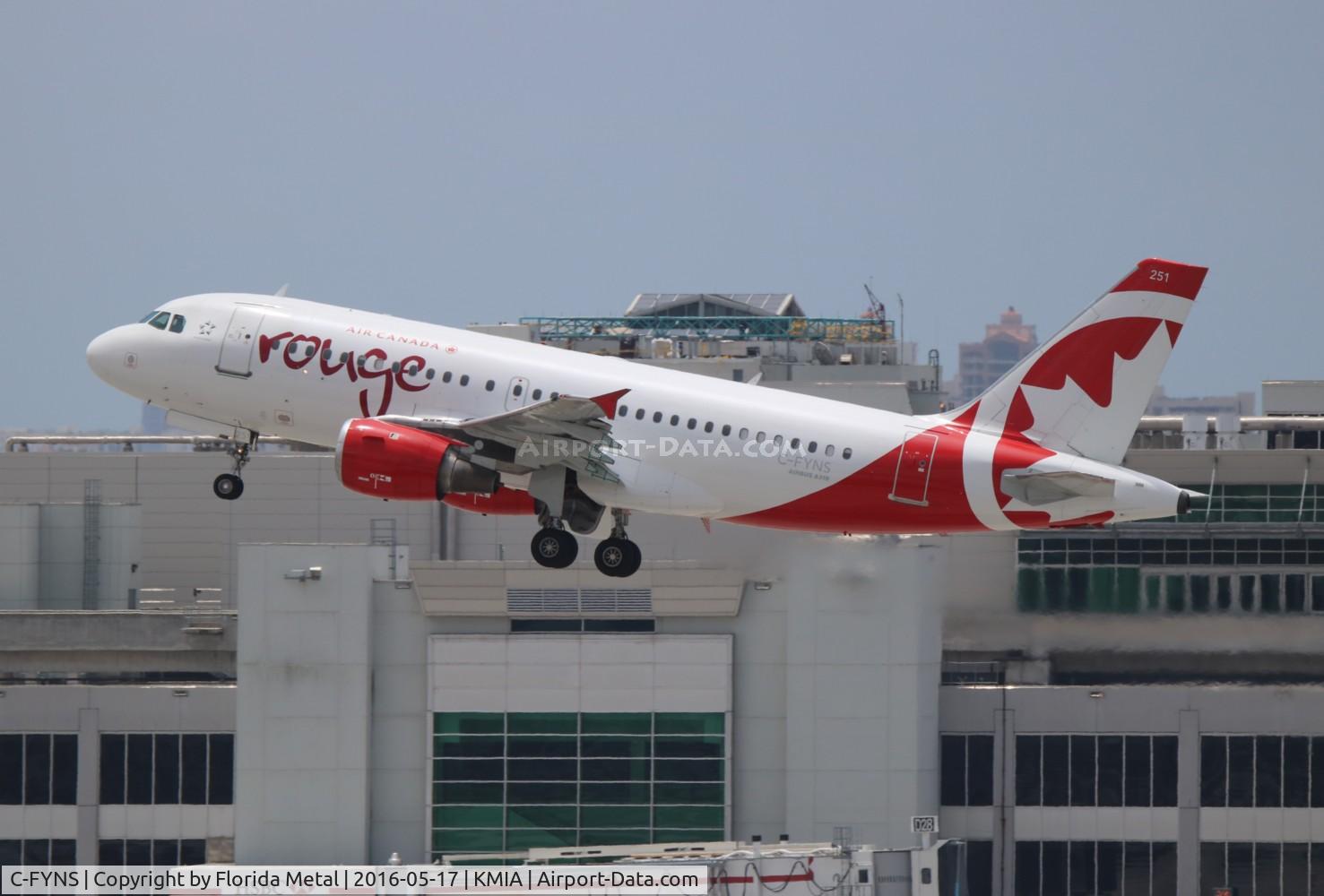 C-FYNS, 1997 Airbus A319-114 C/N 572, MIA spotting