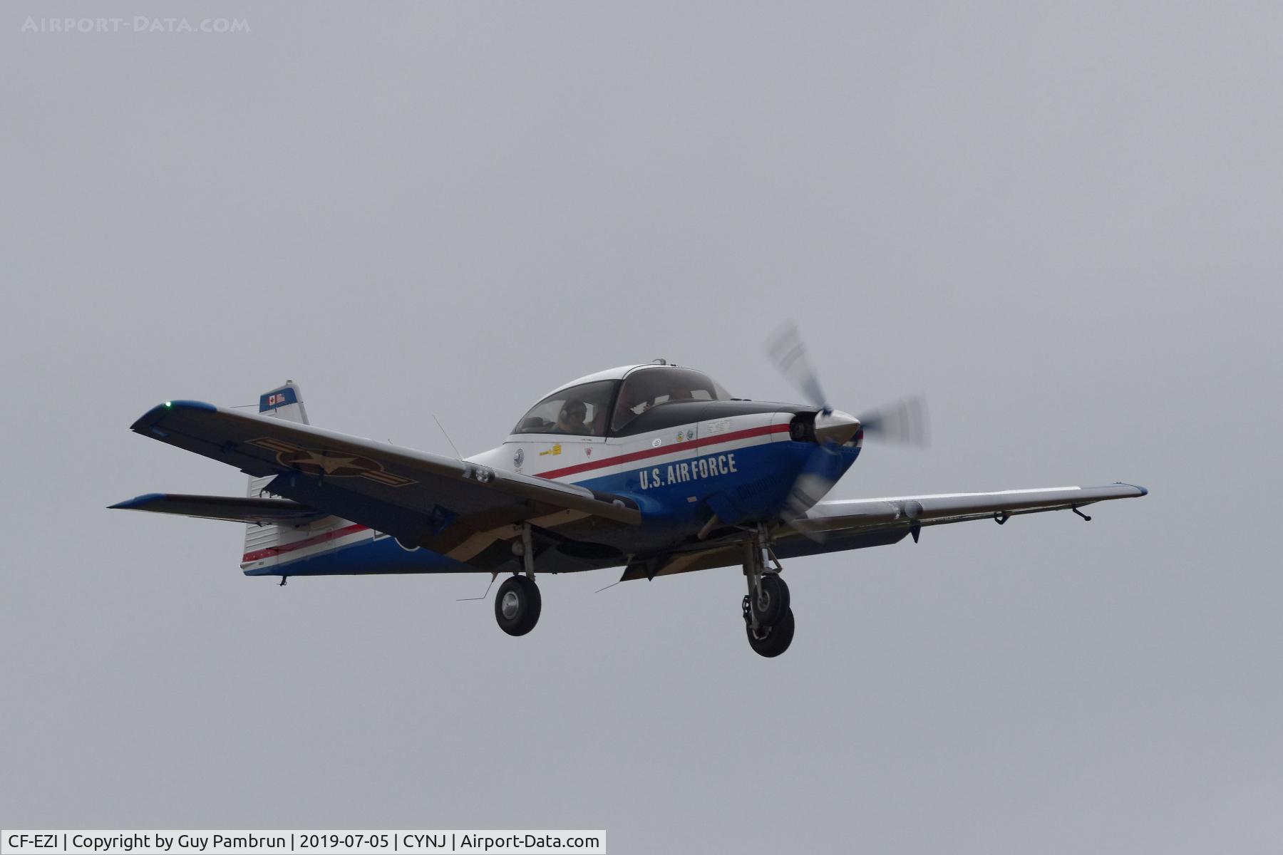 CF-EZI, 1946 North American Navion (NA-145) C/N NAV-4-399, Landing