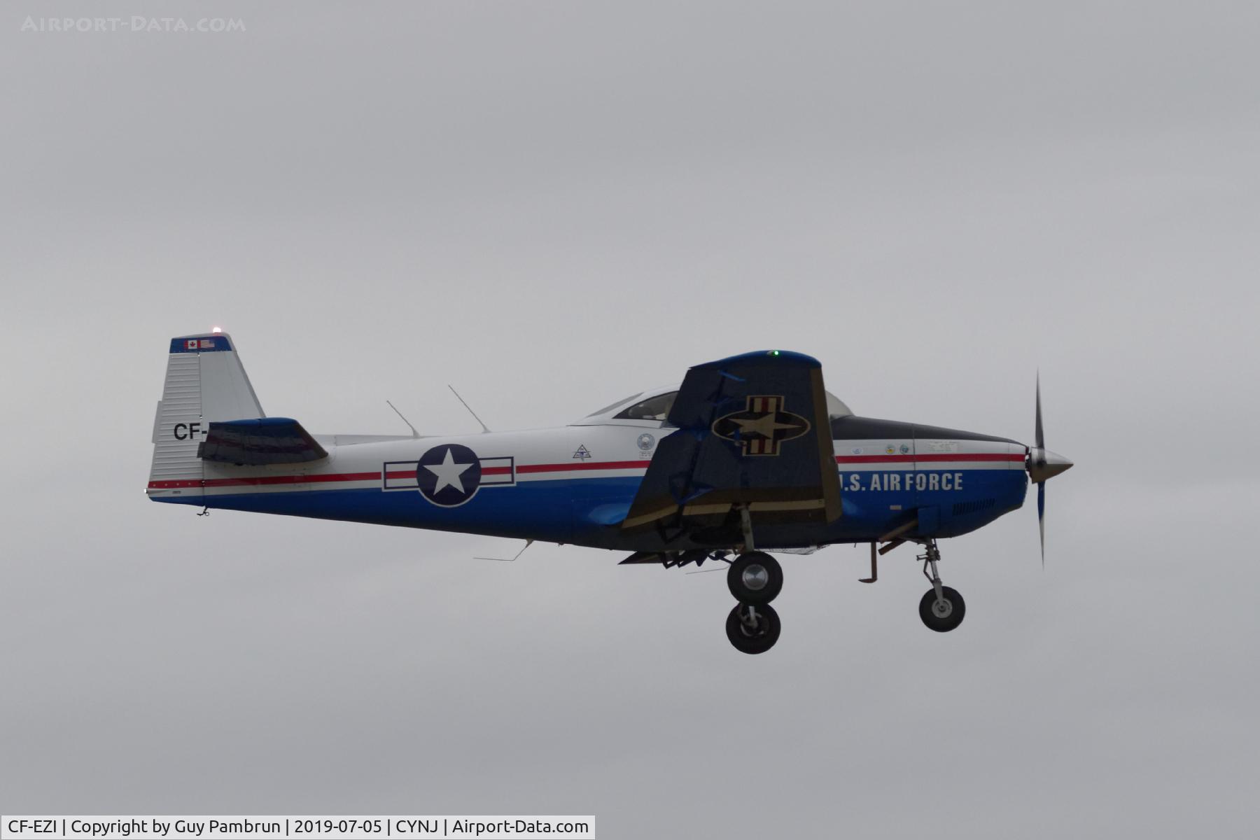 CF-EZI, 1946 North American Navion (NA-145) C/N NAV-4-399, Landing