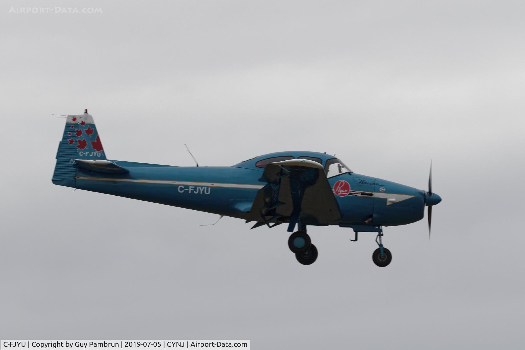 C-FJYU, 1949 Ryan Navion A C/N NAV-4-1906, Landing