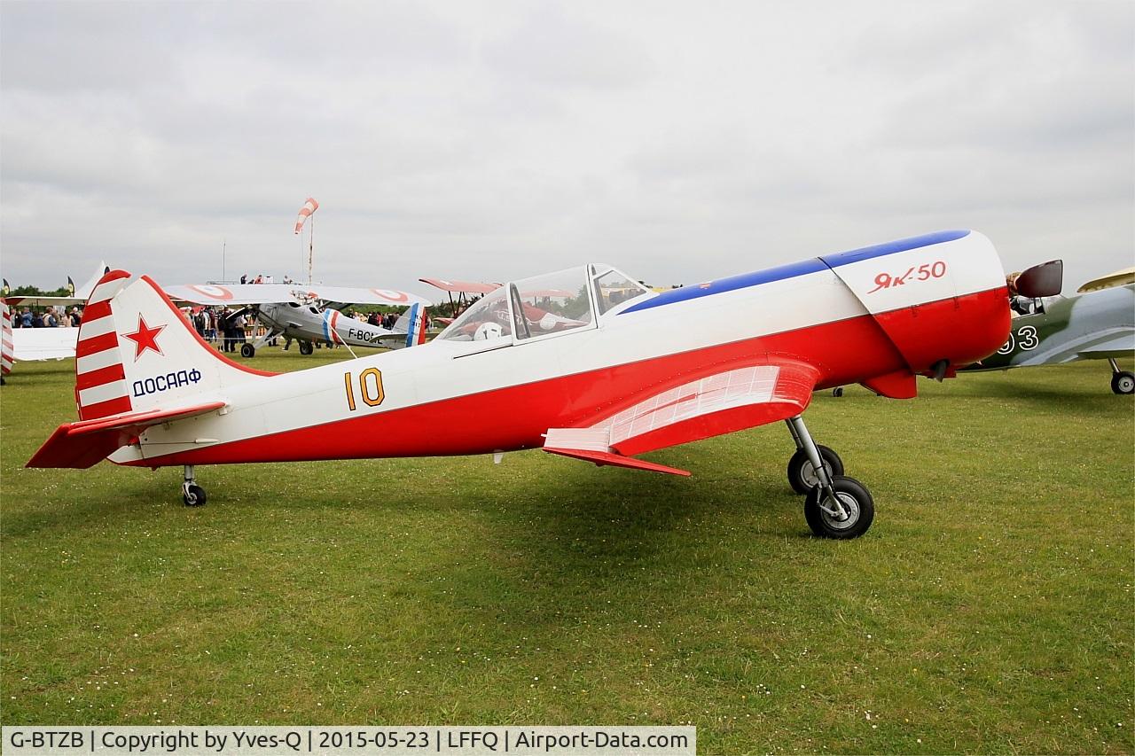 G-BTZB, 1980 Yakovlev Yak-50 C/N 801810, Yakovlev Yak-50, Static display, La Ferté-Alais (LFFQ) air show 2015