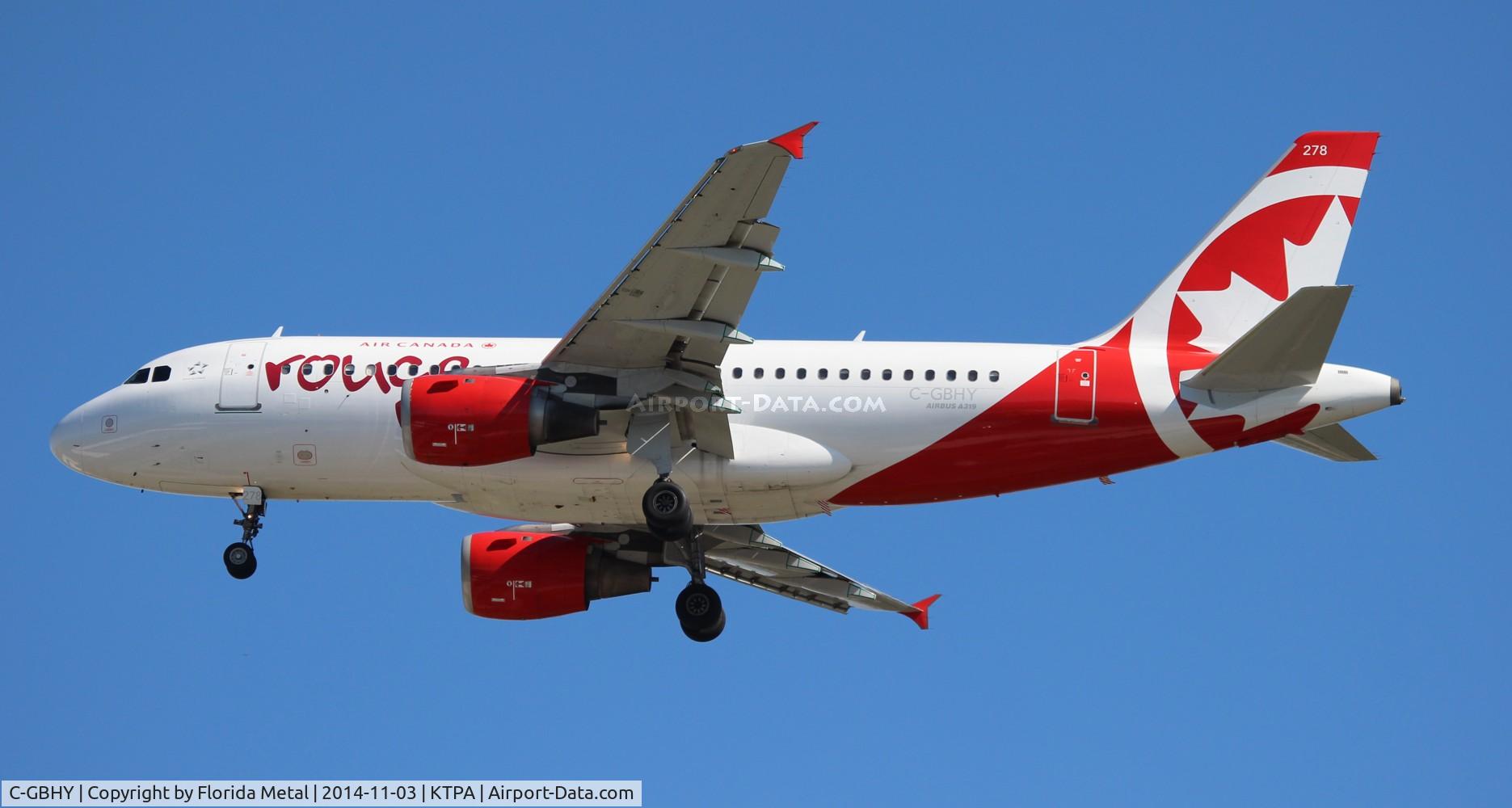 C-GBHY, 1998 Airbus A319-114 C/N 800, TPA spotting