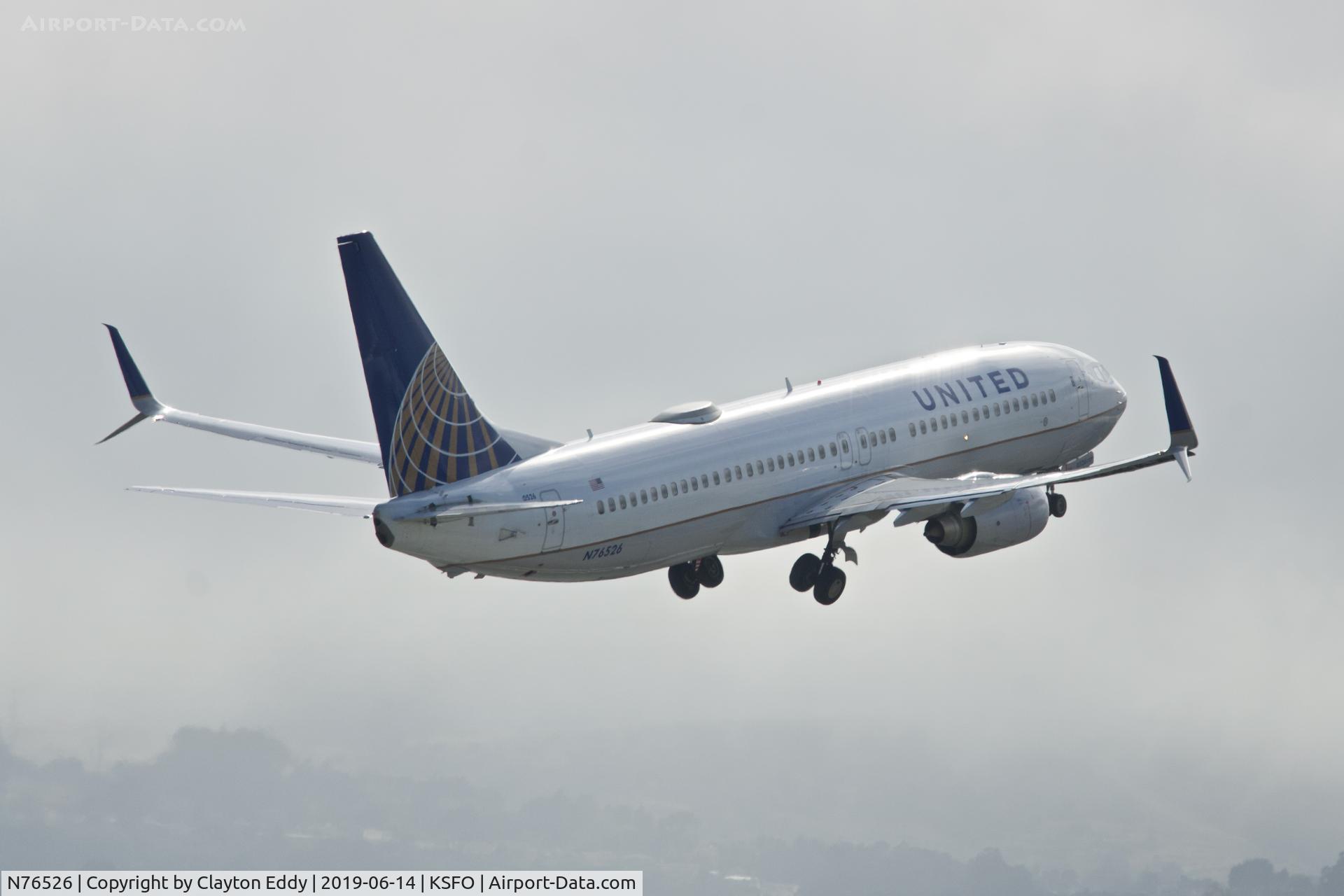 N76526, 2010 Boeing 737-824 C/N 38700, SFO 2019.
