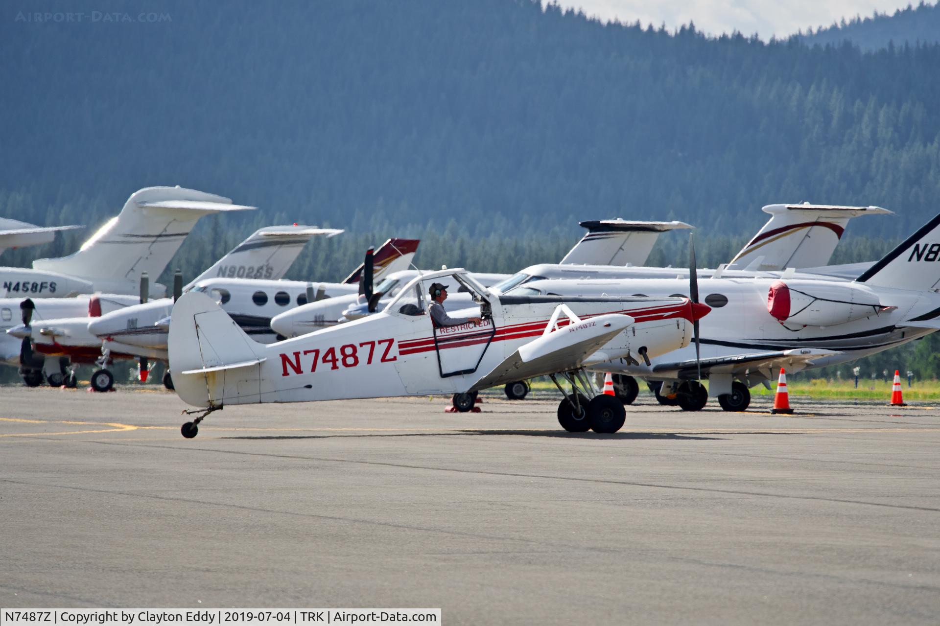 N7487Z, 1965 Piper PA-25-235 Pawnee C/N 25-3502, Truckee Airport California 2019.