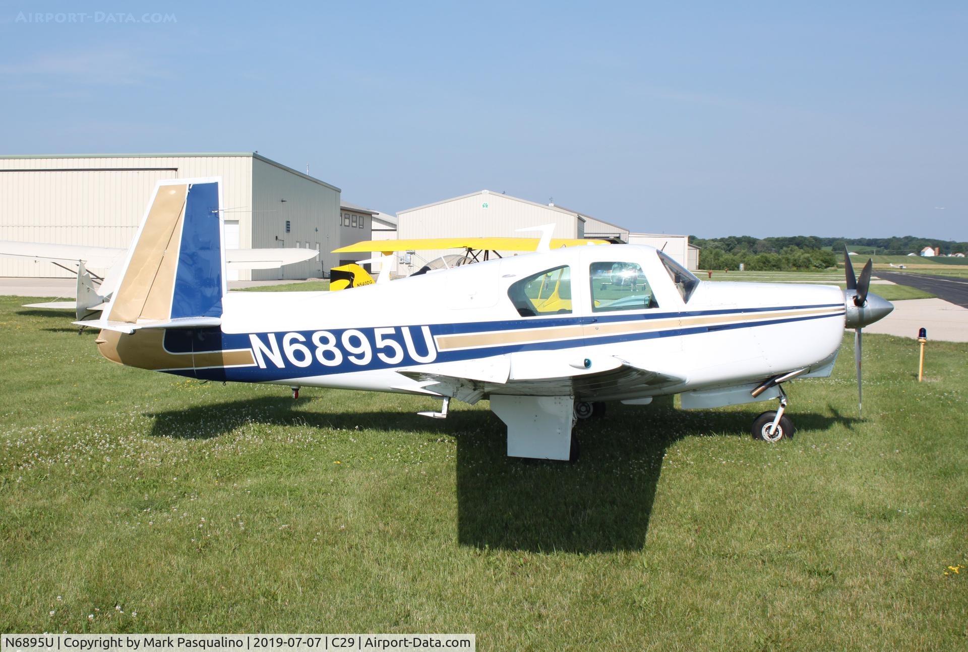 N6895U, 1963 Mooney M20C Ranger C/N 2599, Mooney M20C