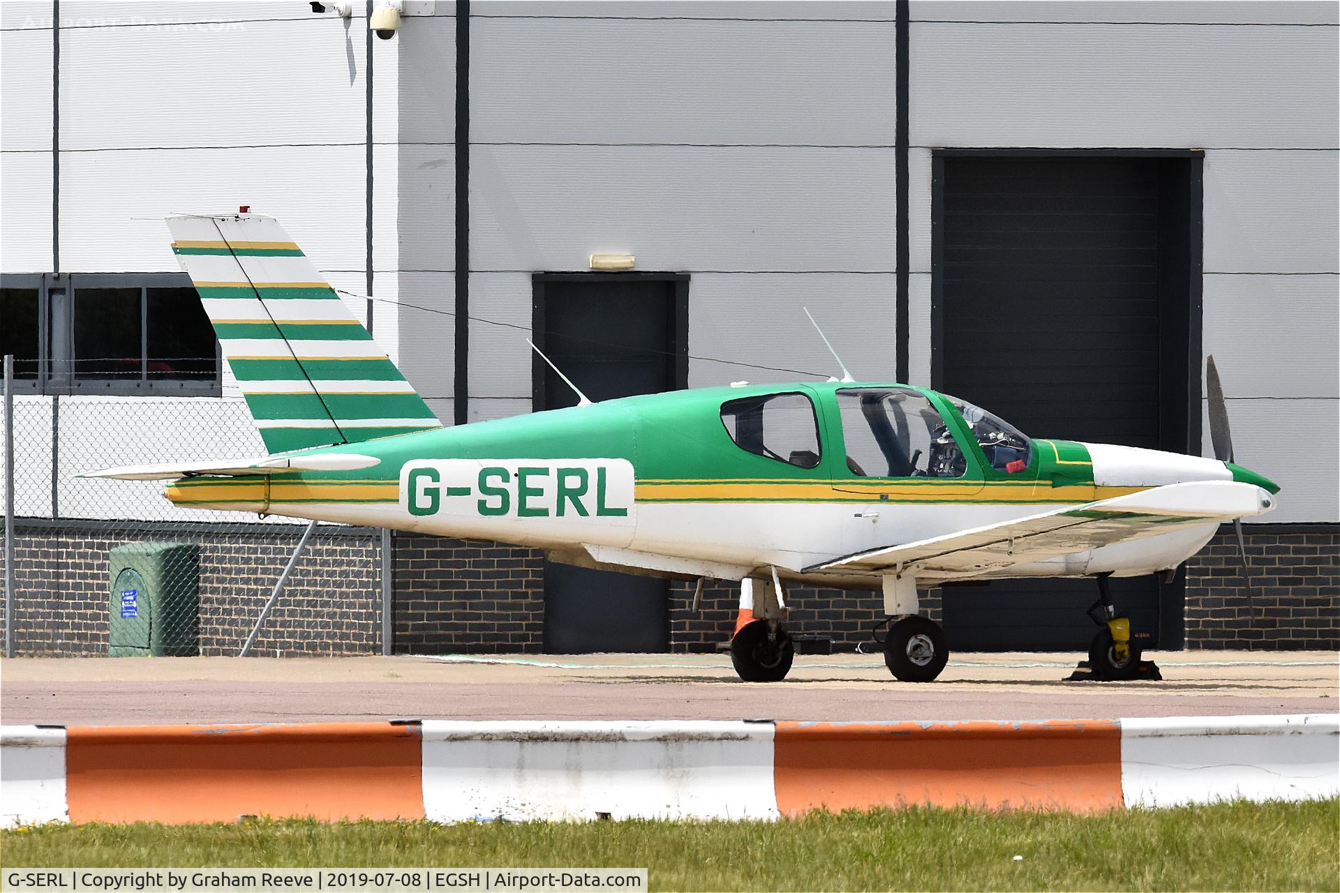 G-SERL, 1980 Socata TB-10 Tobago C/N 109, Parked at Norwich.