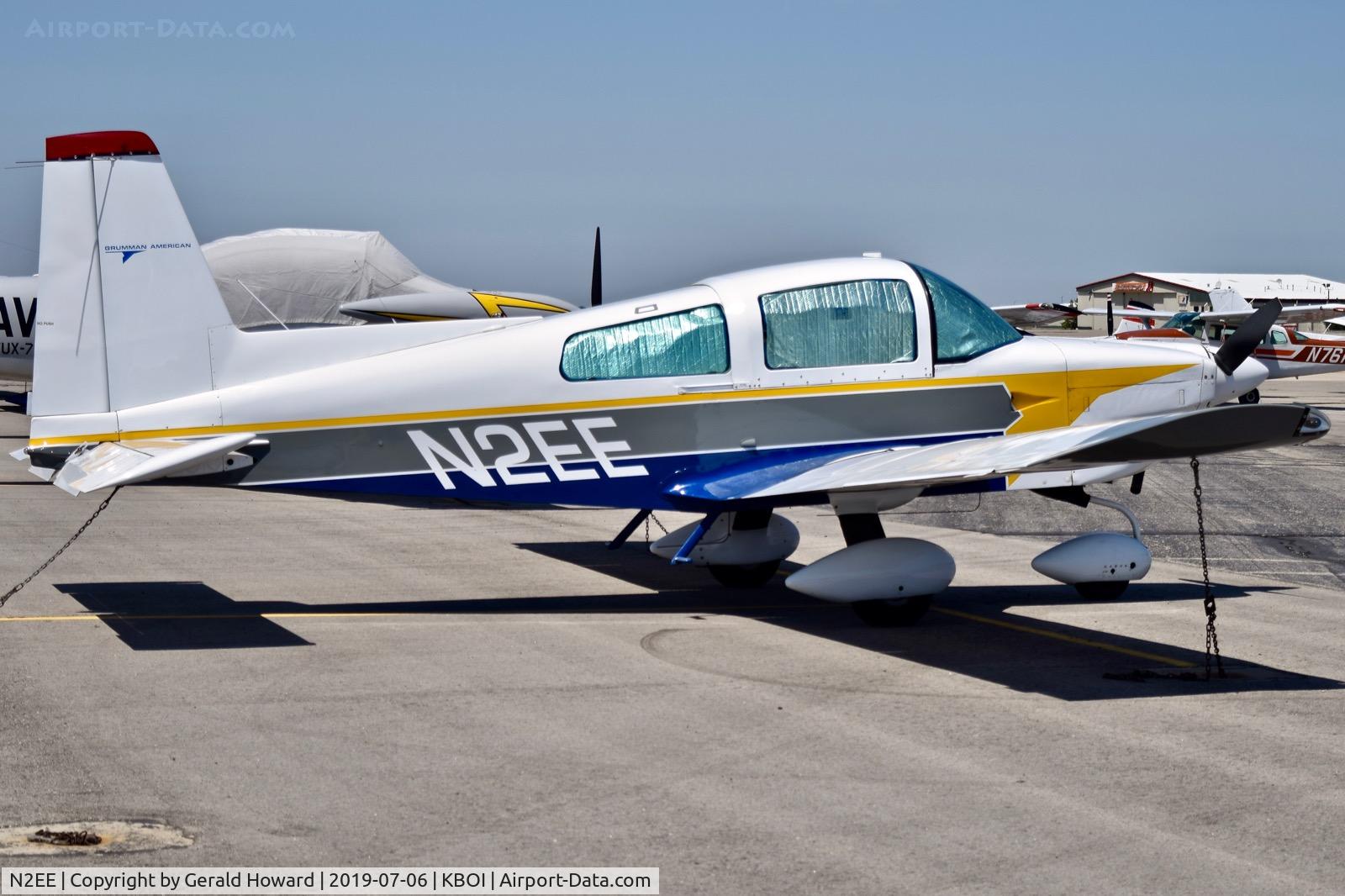 N2EE, 1975 Grumman American AA-5B Tiger C/N AA5B-0064, Parked on the north GA ramp.