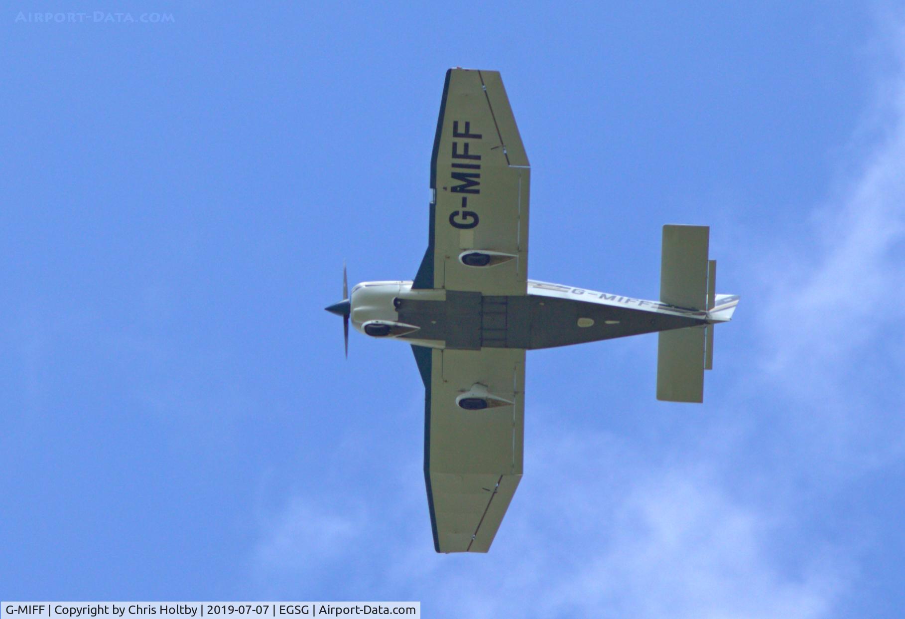 G-MIFF, 1991 Robin DR-400-180 Regent Regent C/N 2076, Departing Stapleford, Essex.