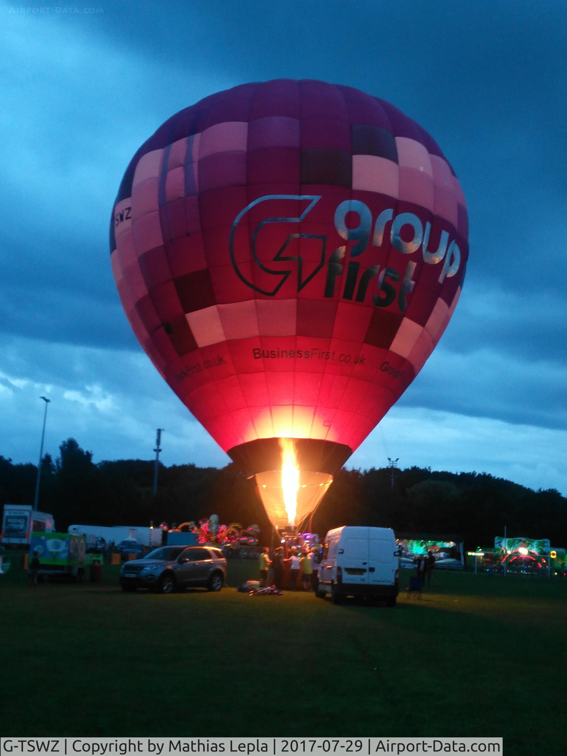G-TSWZ, 2012 Cameron Z-77 C/N 11652, taken at the balloon festival in Eeklo, Belgium during it's setup for the night glow