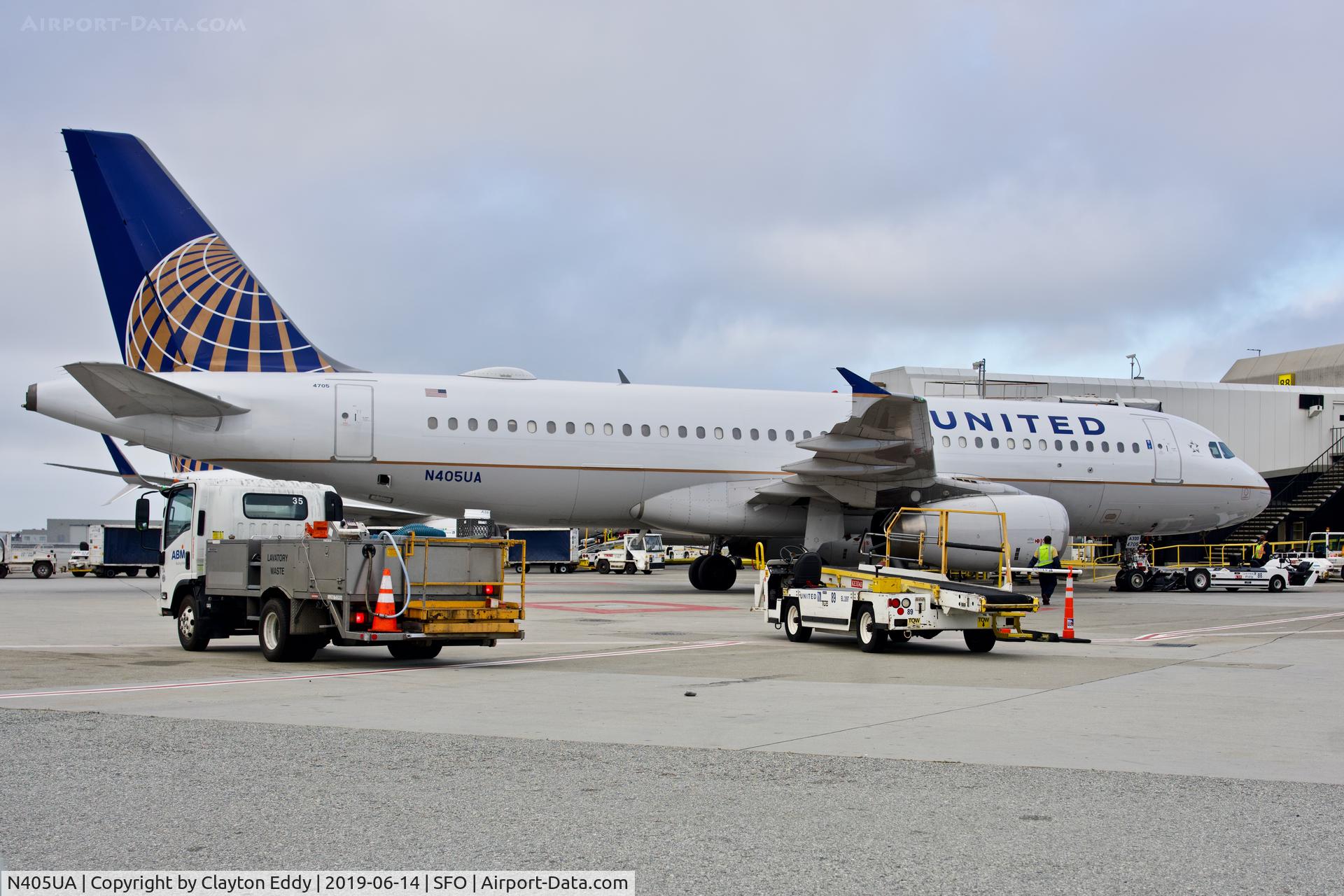 N405UA, 1993 Airbus A320-232 C/N 452, SFO 2019.