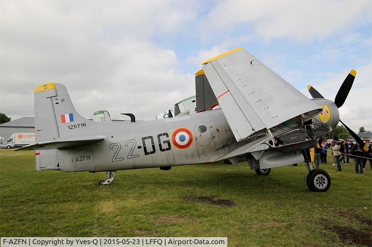 F-AZFN, Douglas AD-4N Skyraider C/N 7609, Douglas AD-4N Skyraider, Static display, La Ferté-Alais airfield (LFFQ) Airshow 2015