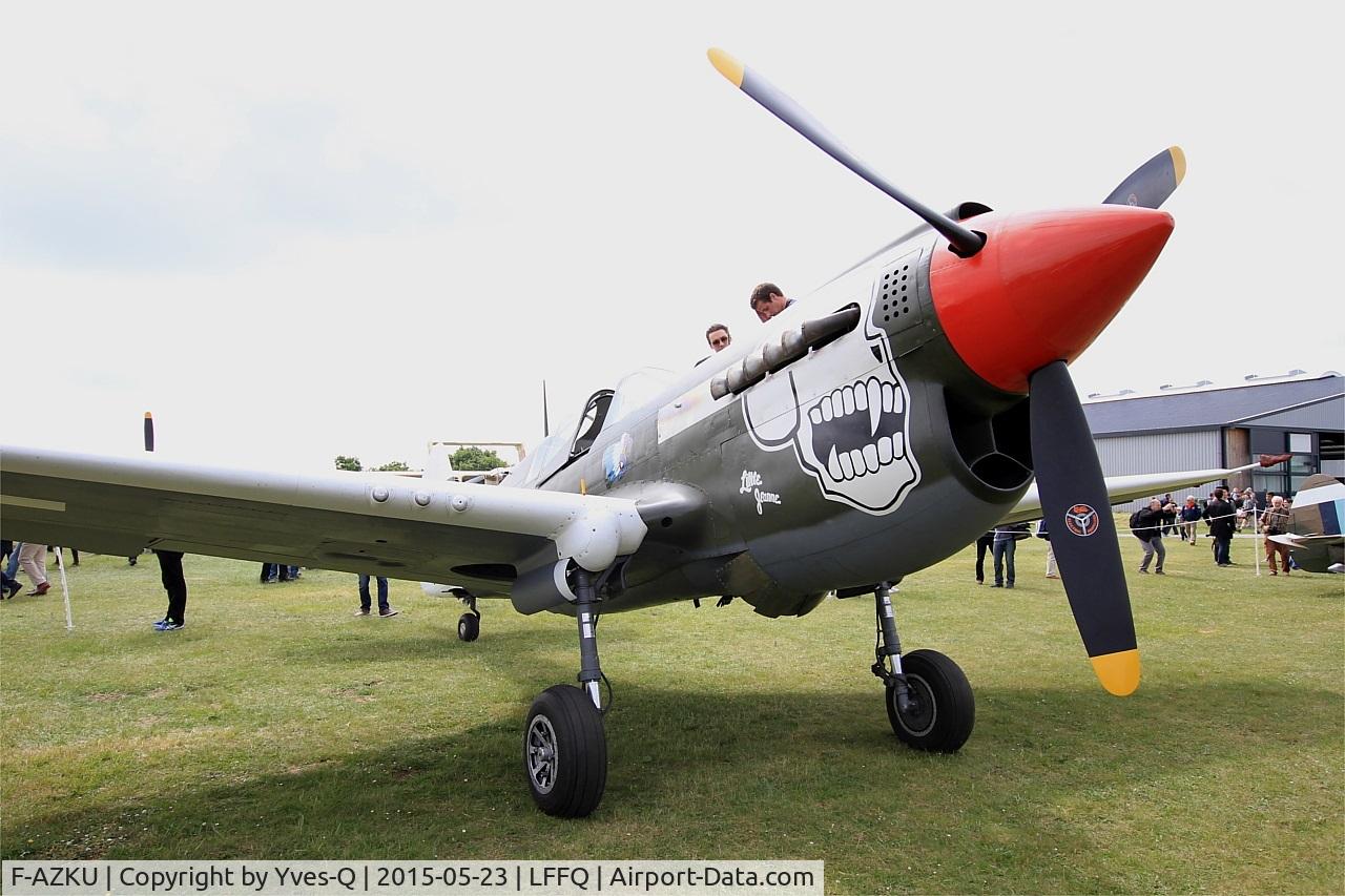 F-AZKU, 1942 Curtiss P-40N Warhawk C/N 29677, Curtiss P-40N Warhawk, Static display, La Ferté-Alais Airfield (LFFQ) Air Show 2015