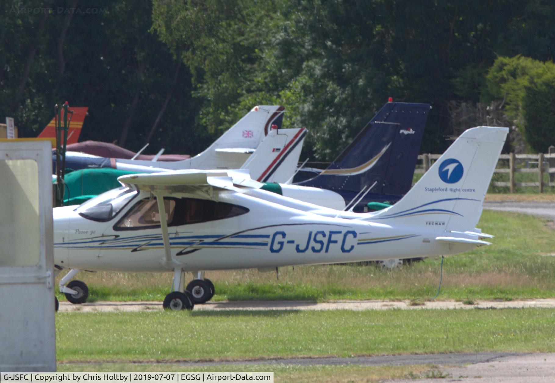 G-JSFC, 2014 Tecnam P-2008JC C/N 1039, Parked at its base at Stapleford Tawney, Essex