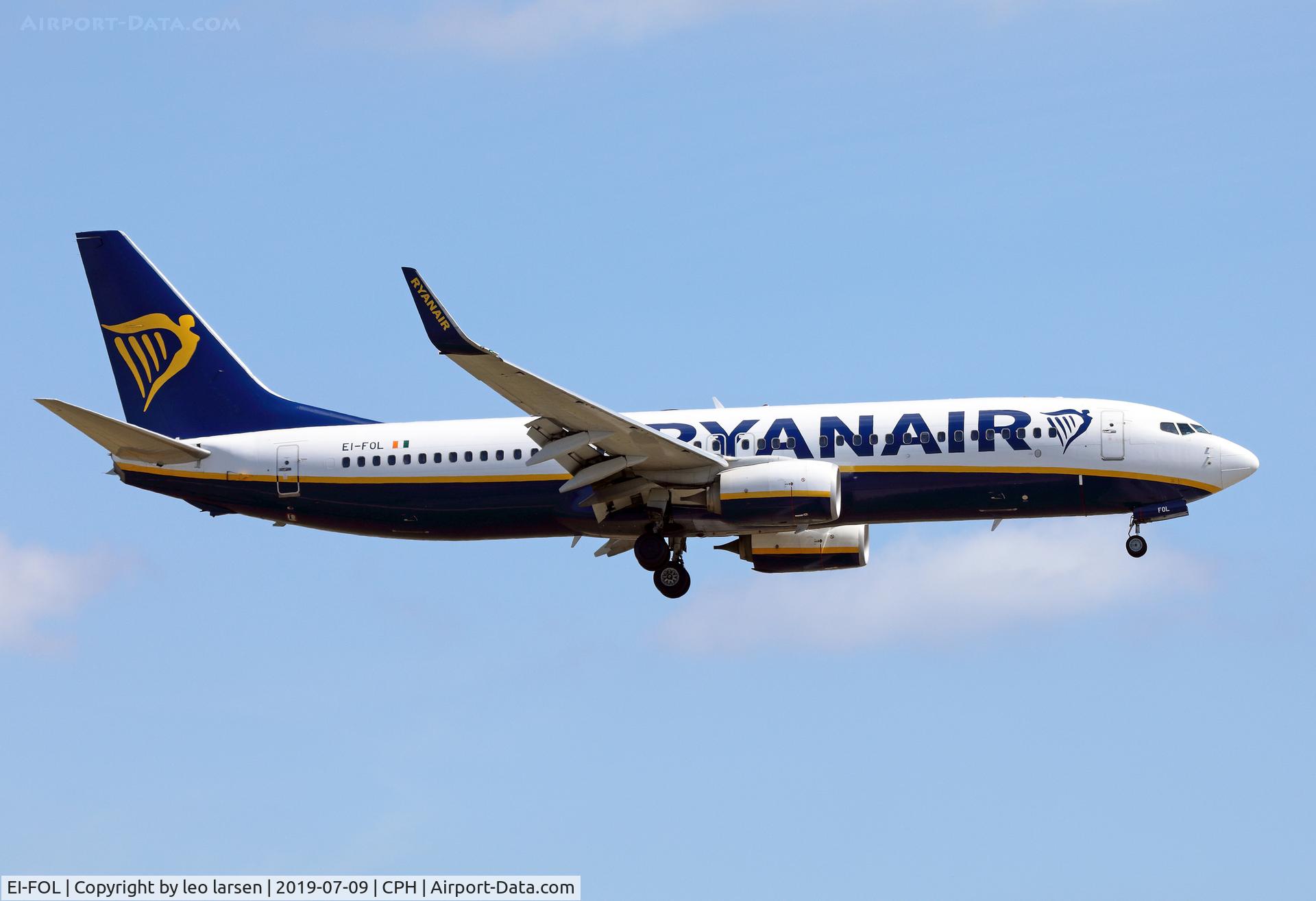 EI-FOL, 2016 Boeing 737-8AS C/N 61580, Copenhagen 9.7.2019 L/D R-22L