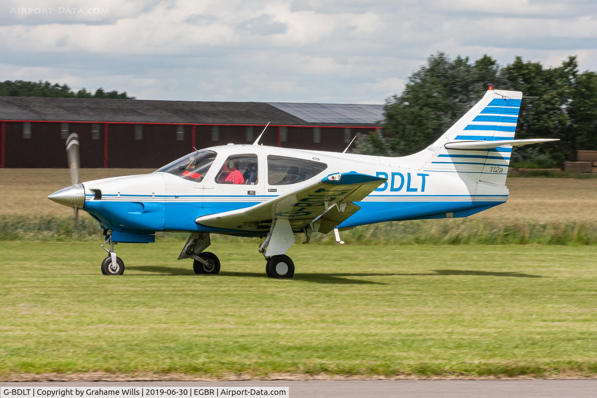 G-BDLT, 1975 Rockwell International 112 Commander C/N 363, Rockwell Commander 112 G-BDLT, Breighton 30/6/19