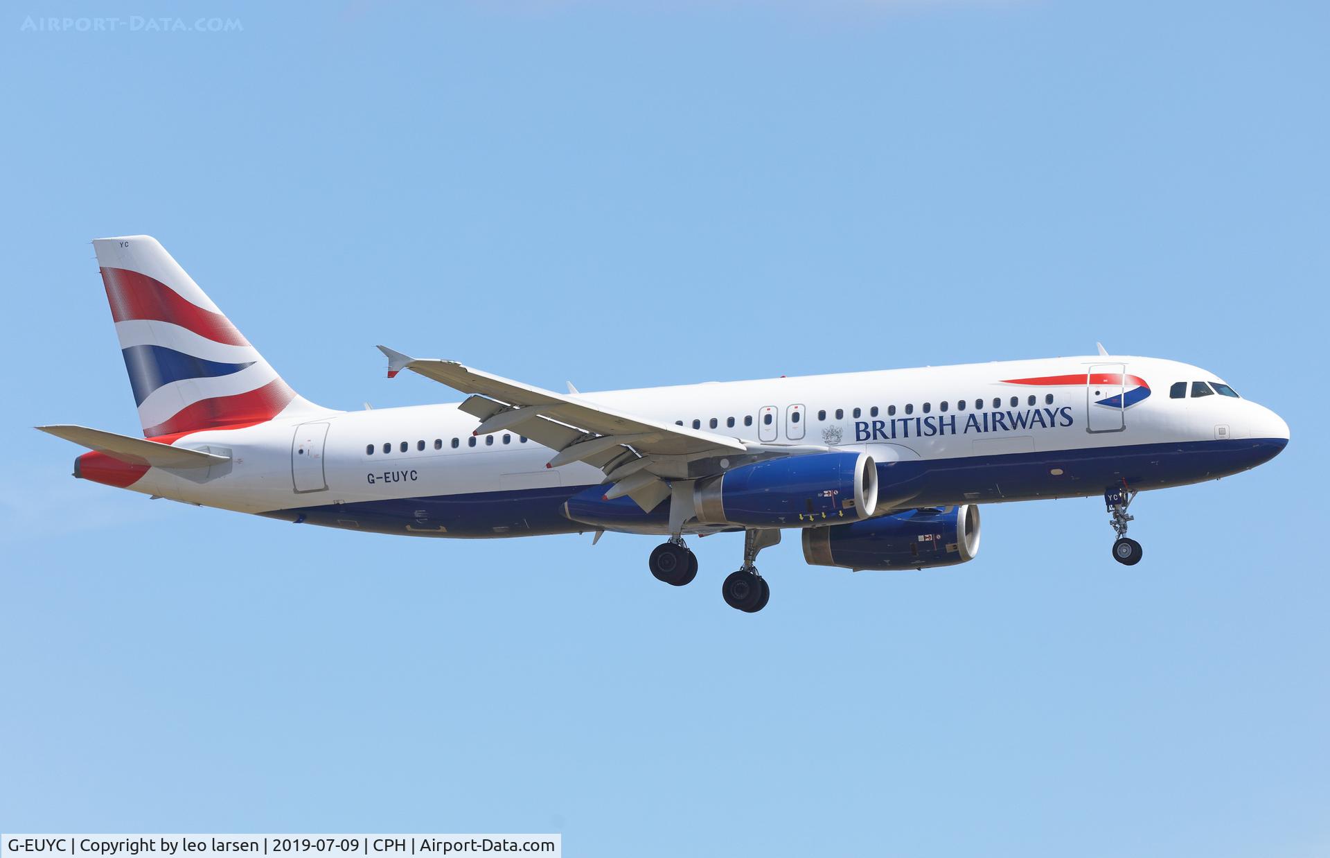 G-EUYC, 2008 Airbus A320-232 C/N 3721, Copenhagen 9.7.2019 L/D R-22L