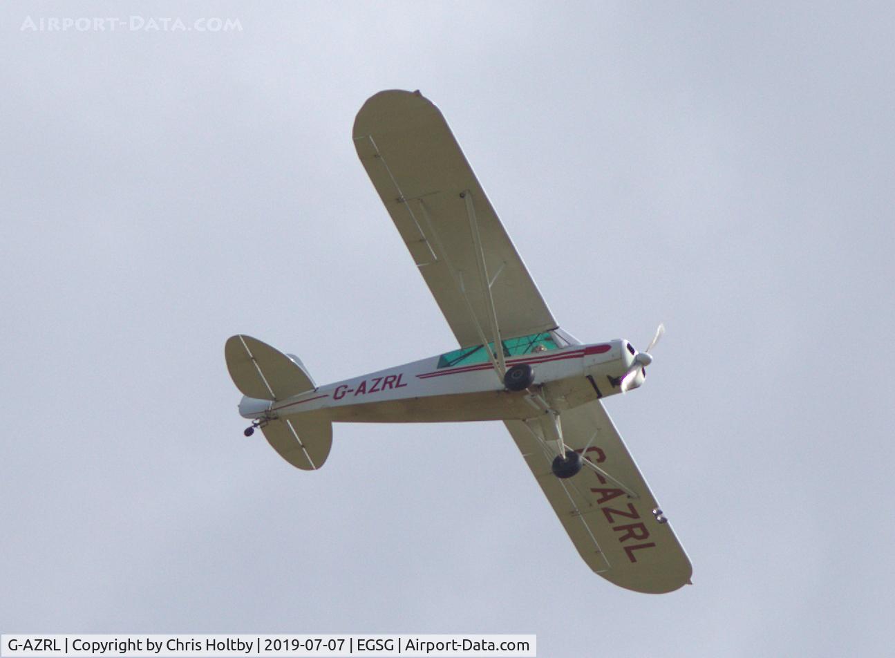 G-AZRL, 1951 Piper L-18C Super Cub (PA-18-95) C/N 18-1331, Departing Stapleford Tawney, Essex