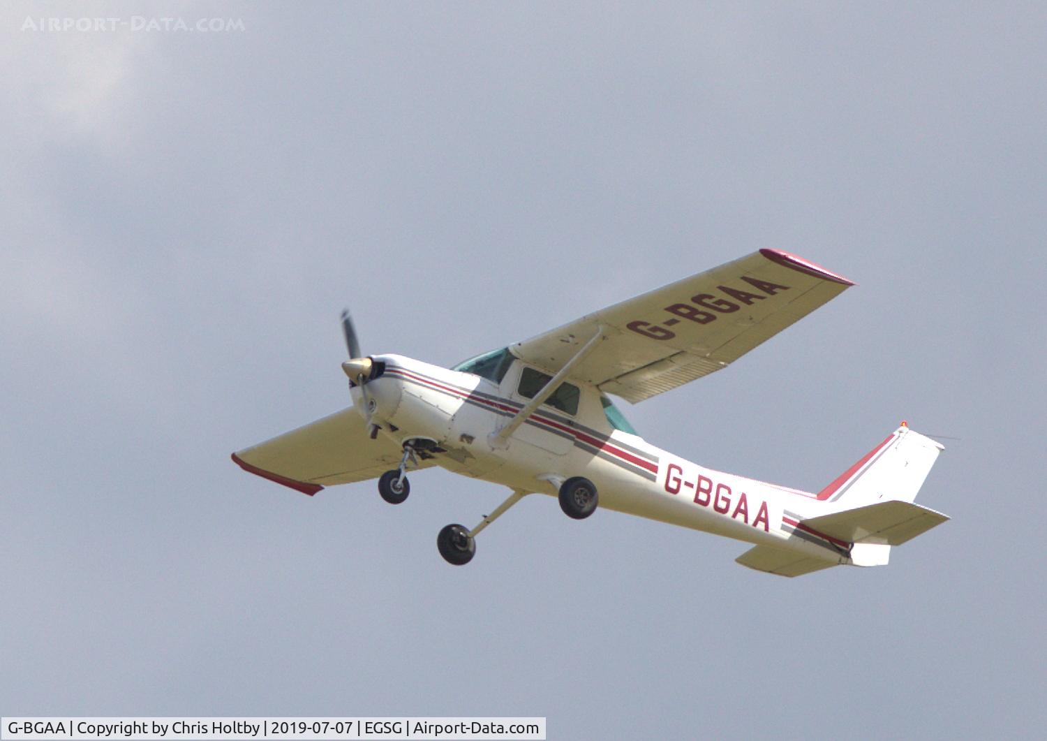G-BGAA, 1978 Cessna 152 C/N 152-81894, Departing Stapleford Tawney, Essex