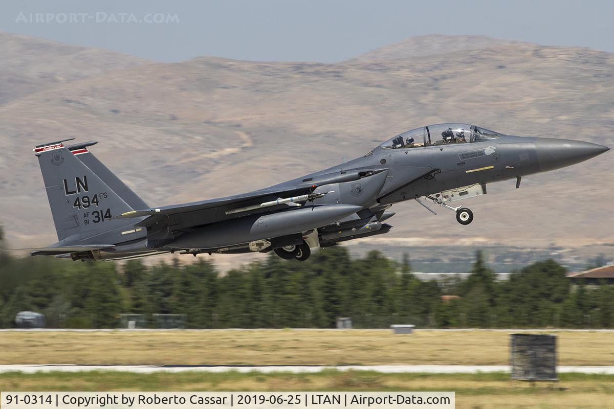 91-0314, 1991 McDonnell Douglas F-15E Strike Eagle C/N 1221/E179, Anatolian Eagle 2019