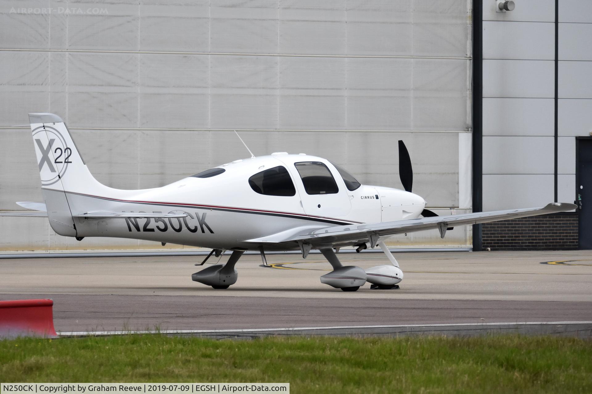 N250CK, 2009 Cirrus SR22X C/N 3421, Parked at Norwich.