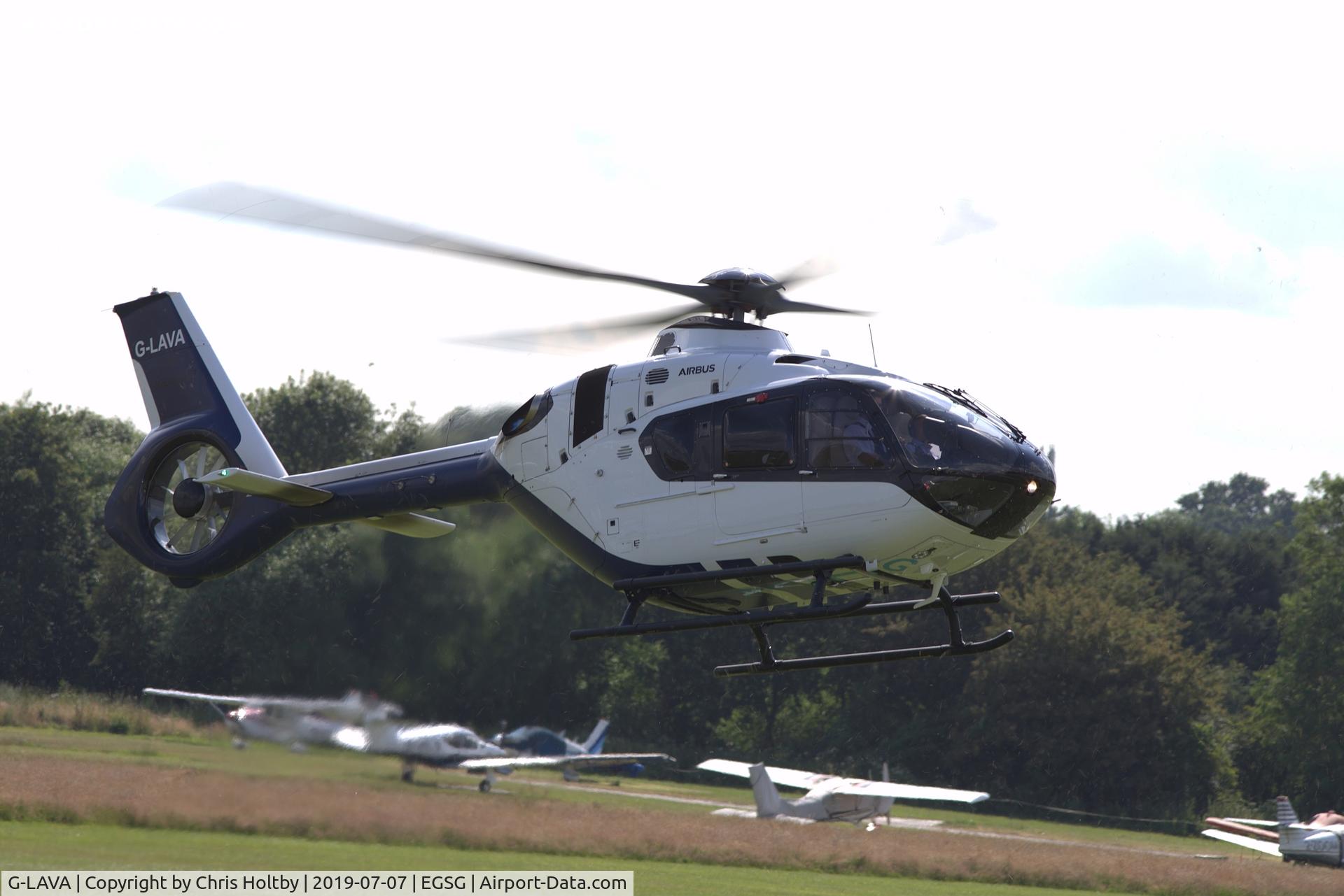 G-LAVA, 2018 Airbus Helicopters EC-135P-3 C/N 2064, Landing at Stapleford Tawney, Essex